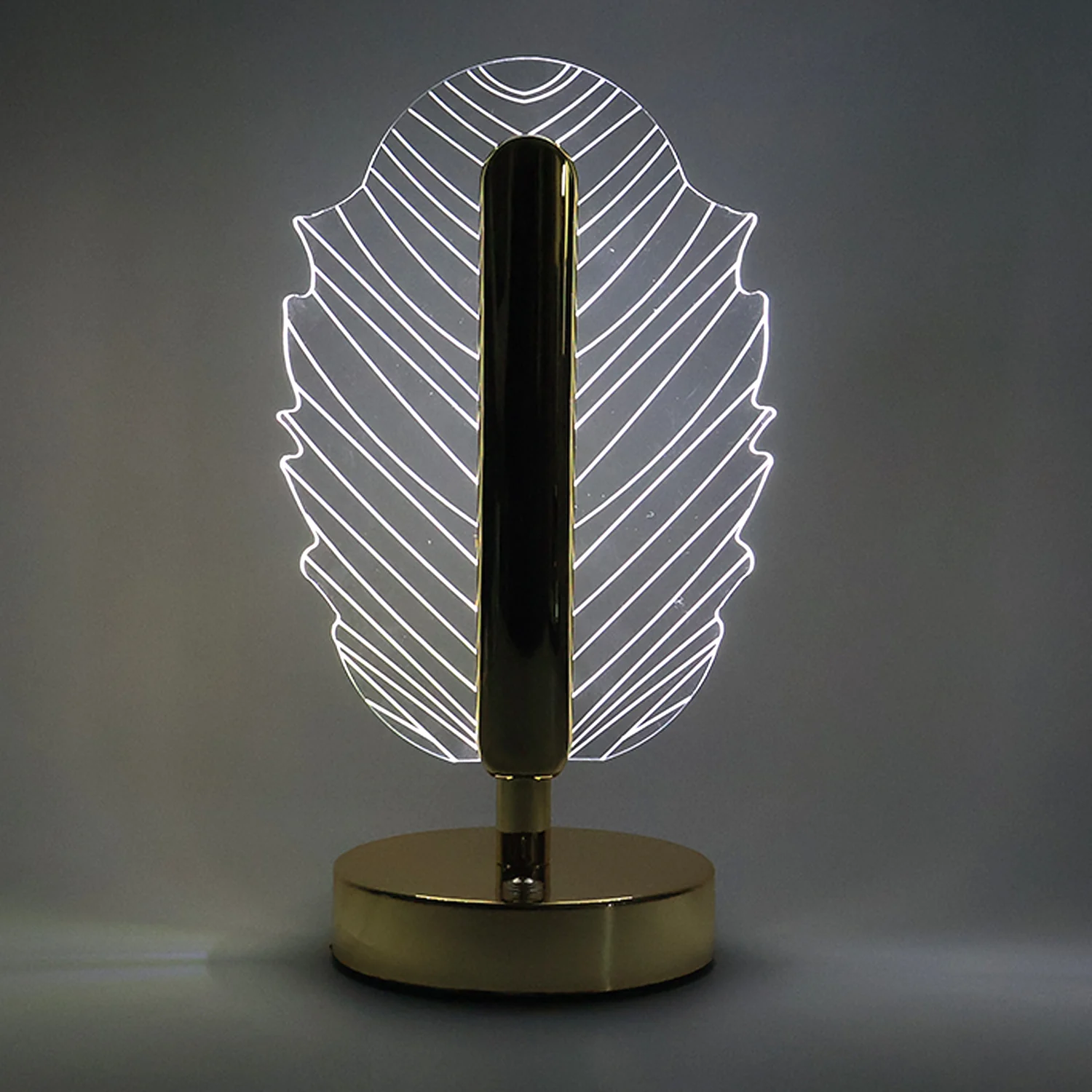 Premium Leaf Shape Crystal Table Lamp (1 Pc) - Image 5