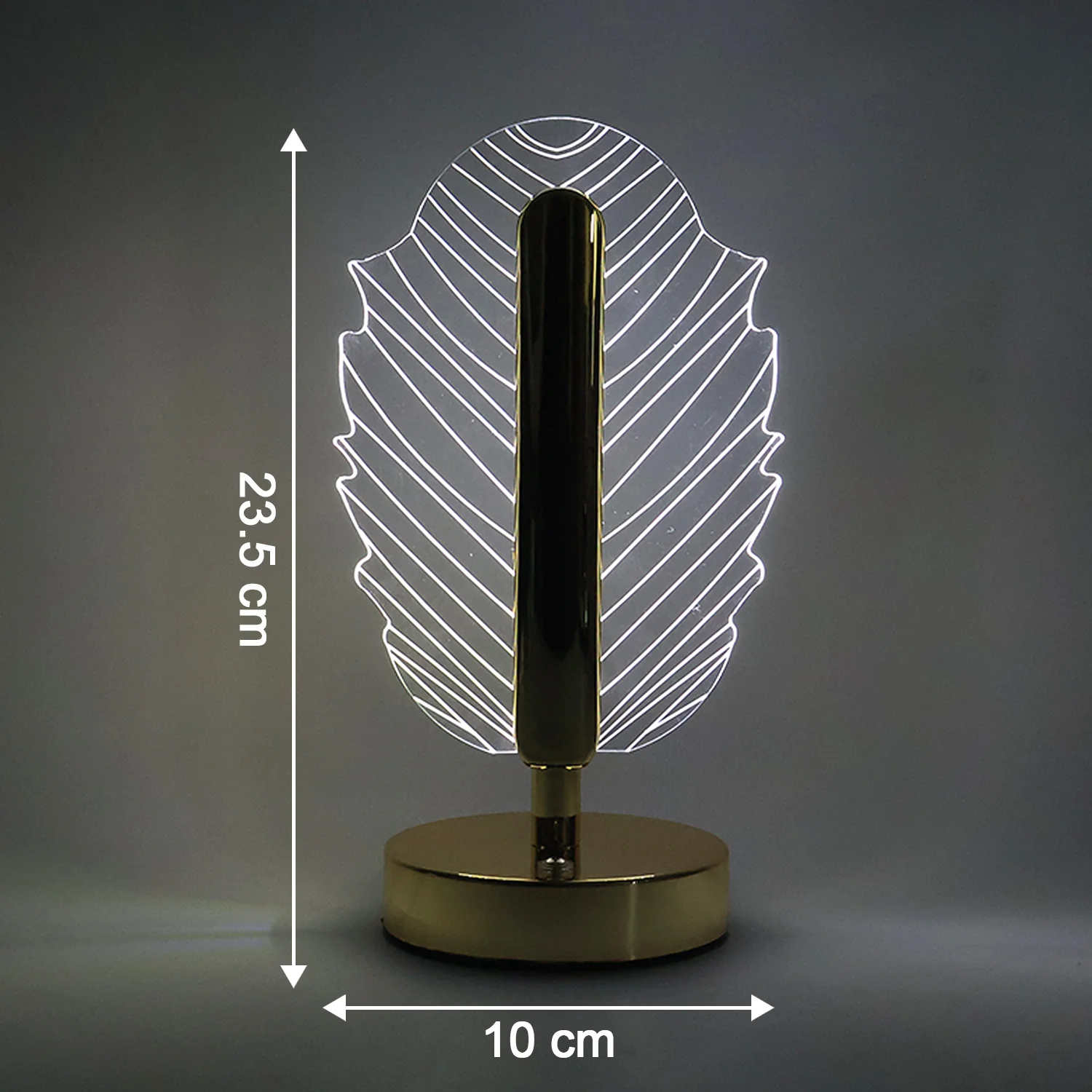 Premium Leaf Shape Crystal Table Lamp (1 Pc) - Image 7