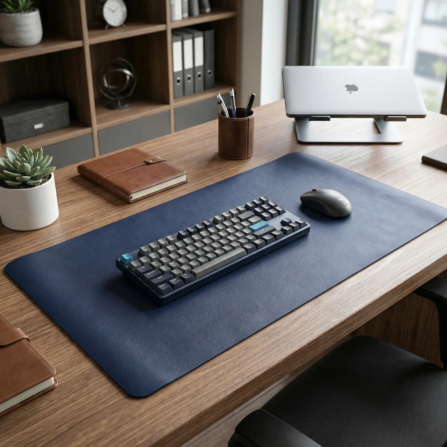 Premium Leather Finish Large Desk Mat Mouse Pad (1 Pc, 90x45 Cm) - Image 5
