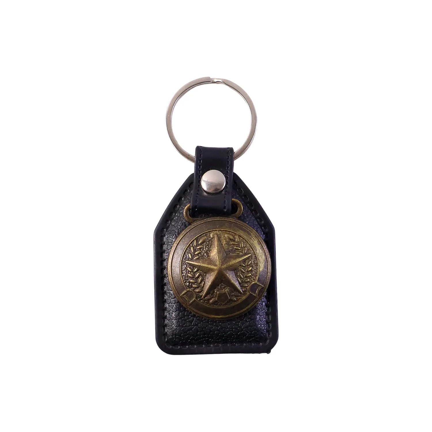 Premium Leather Finish Metal Star Emblem Keychain (1 Pc) - Image 5