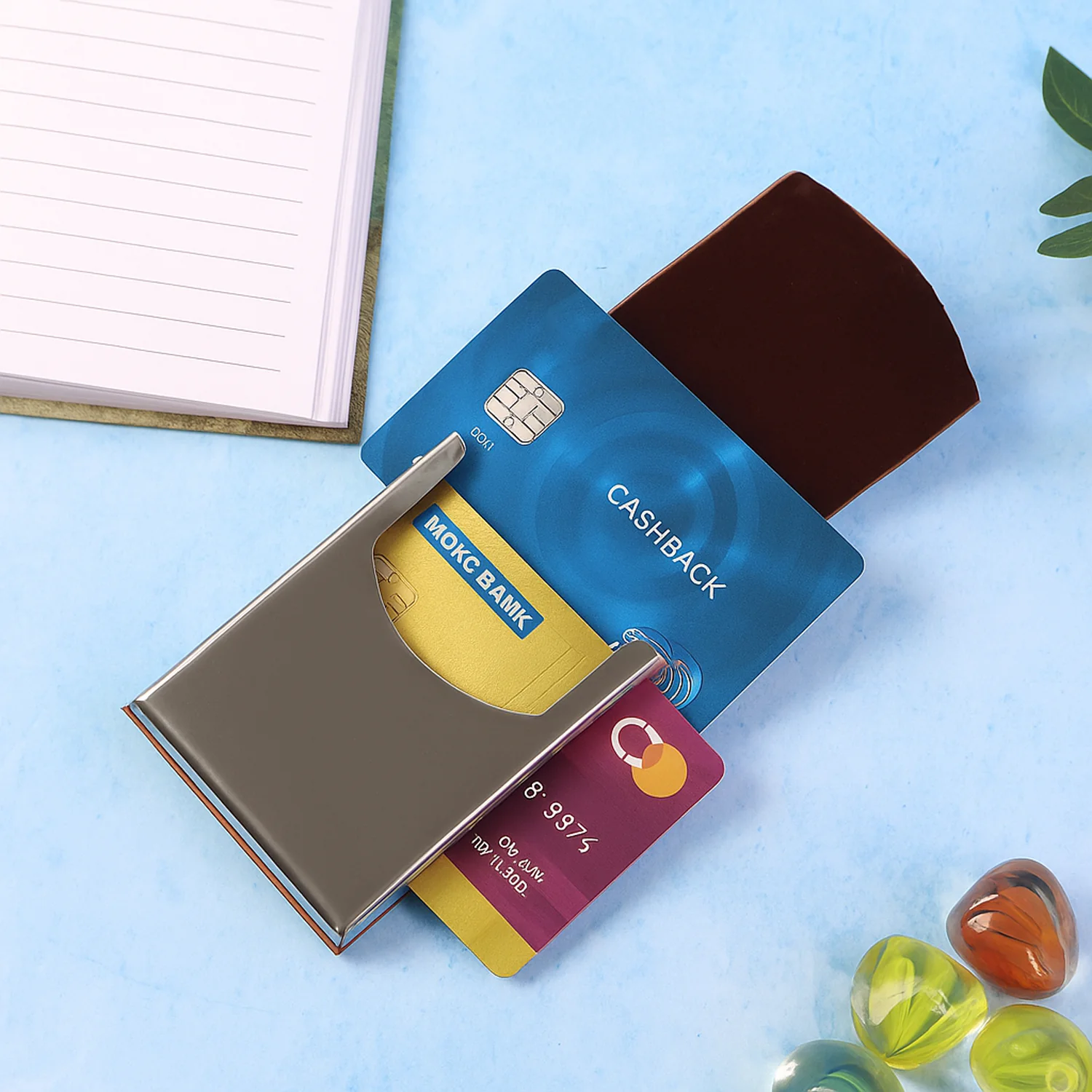 Premium Leather Finish Visiting Card Holder (1 Pc) - Image 3