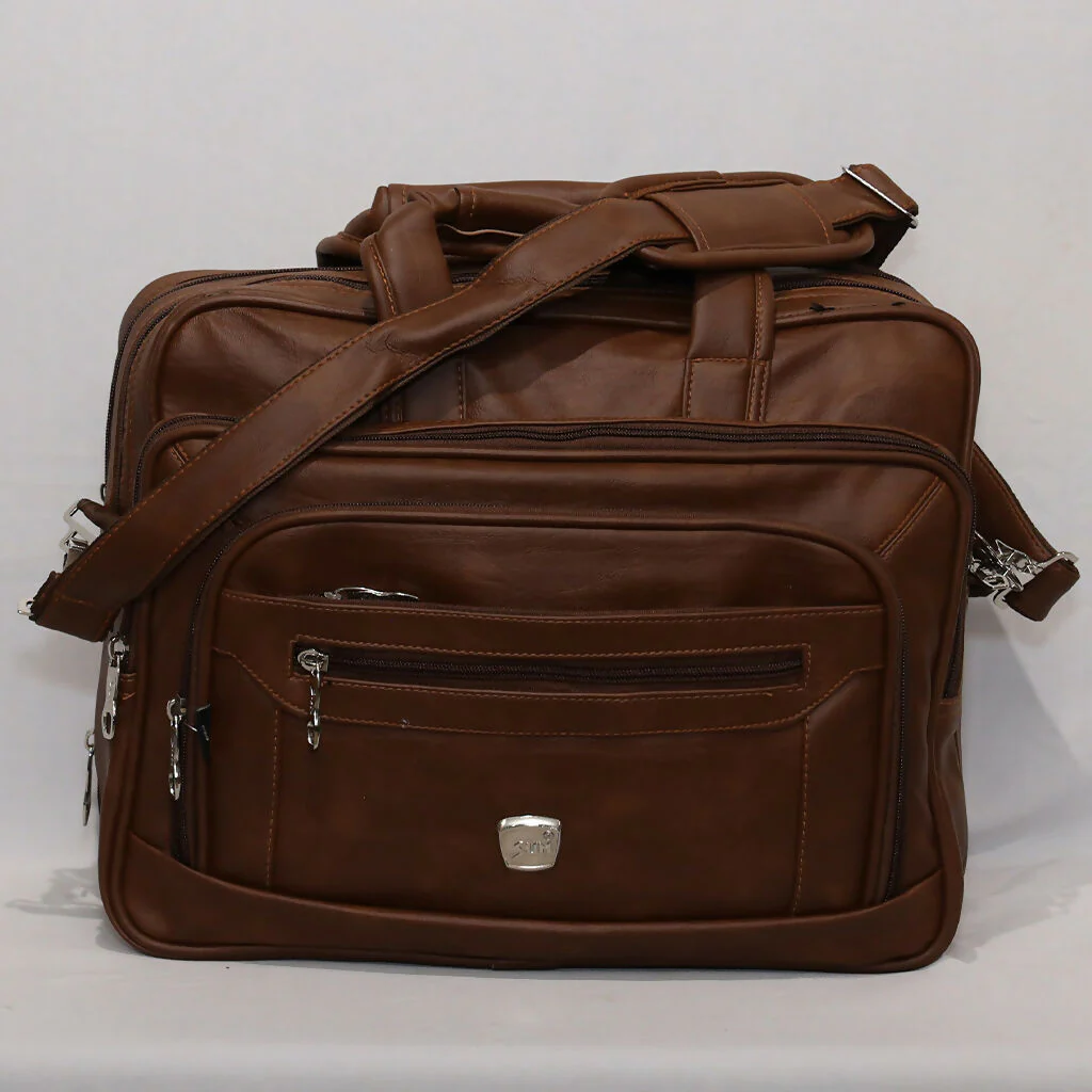 Premium Leather Laptop Bag with Shoulder Strap for Office & Travel - Image 7