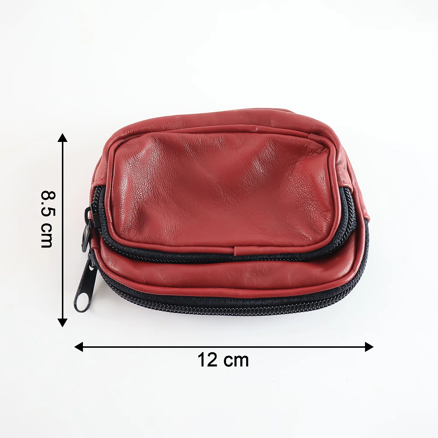 Premium Leather Zippered Card Holder & Accessories Case - Image 4