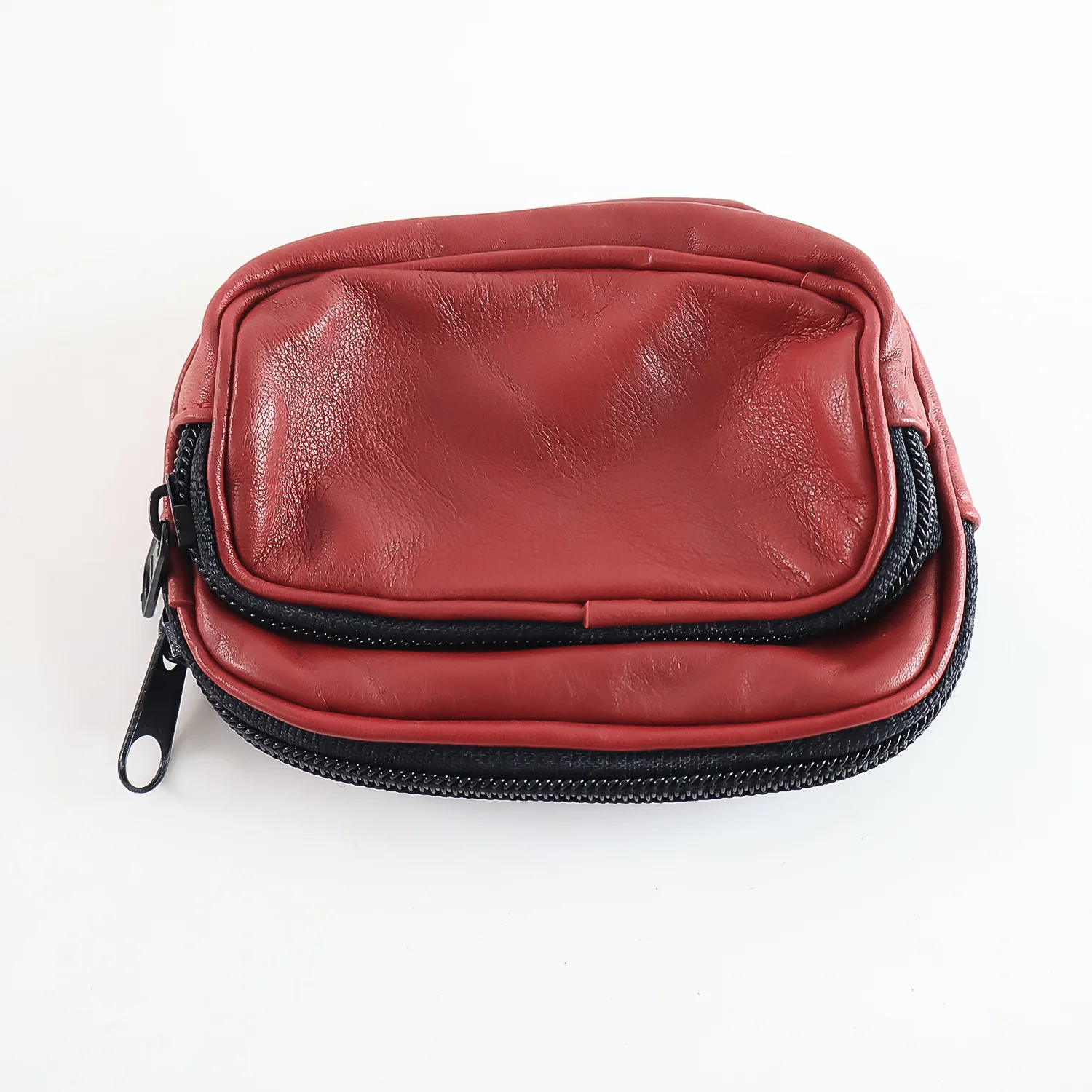 Premium Leather Zippered Card Holder & Accessories Case - Image 5