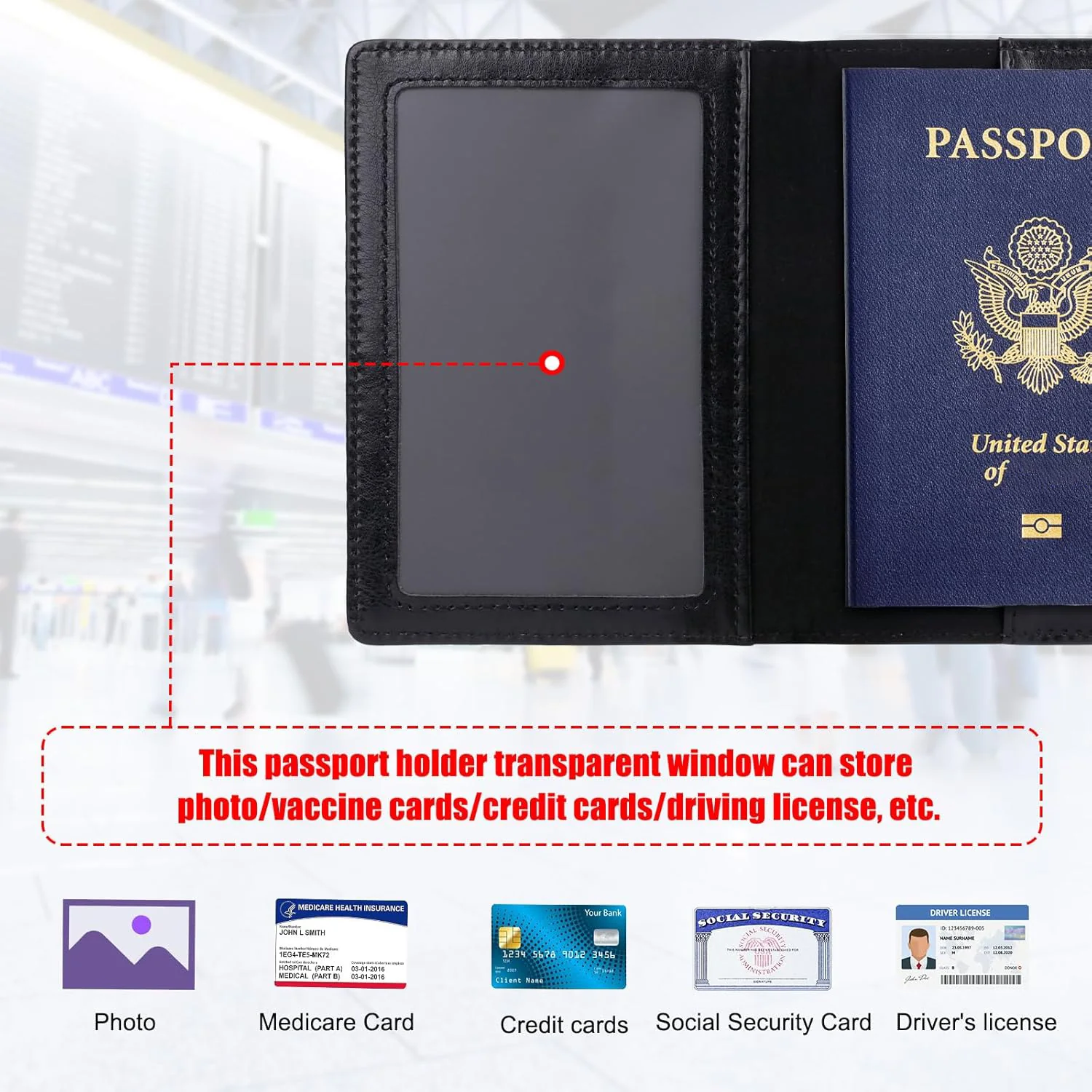 Premium Leatherette Passport Holder Cover (1 Pc) - Image 3