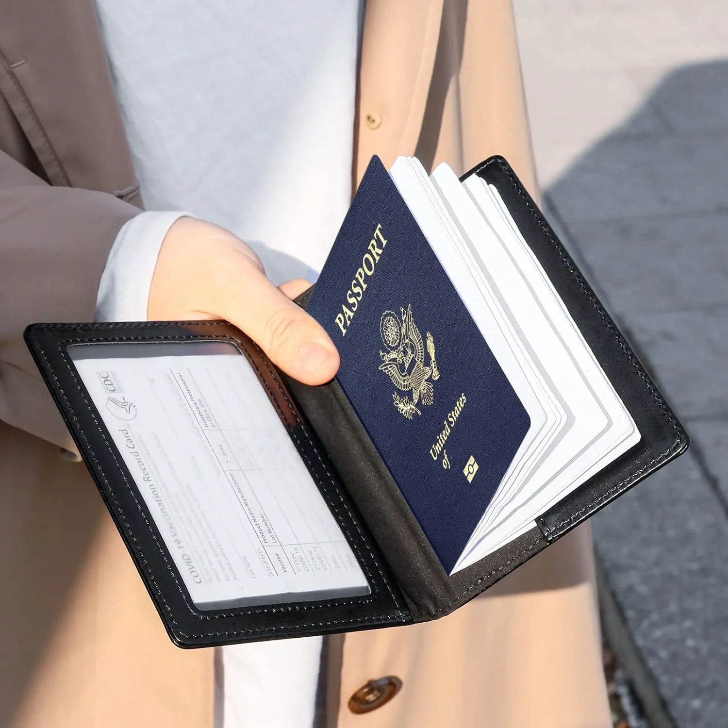 Premium Leatherette Passport Holder Cover (1 Pc) - Image 4