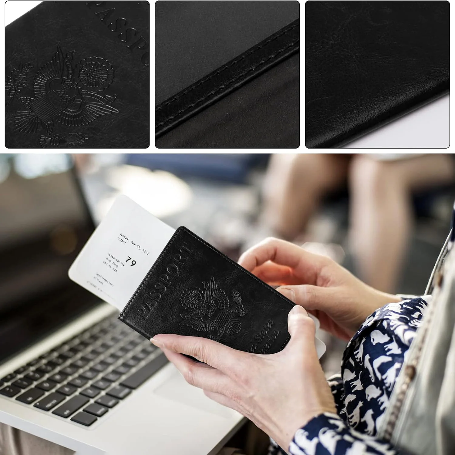 Premium Leatherette Passport Holder Cover (1 Pc) - Image 9