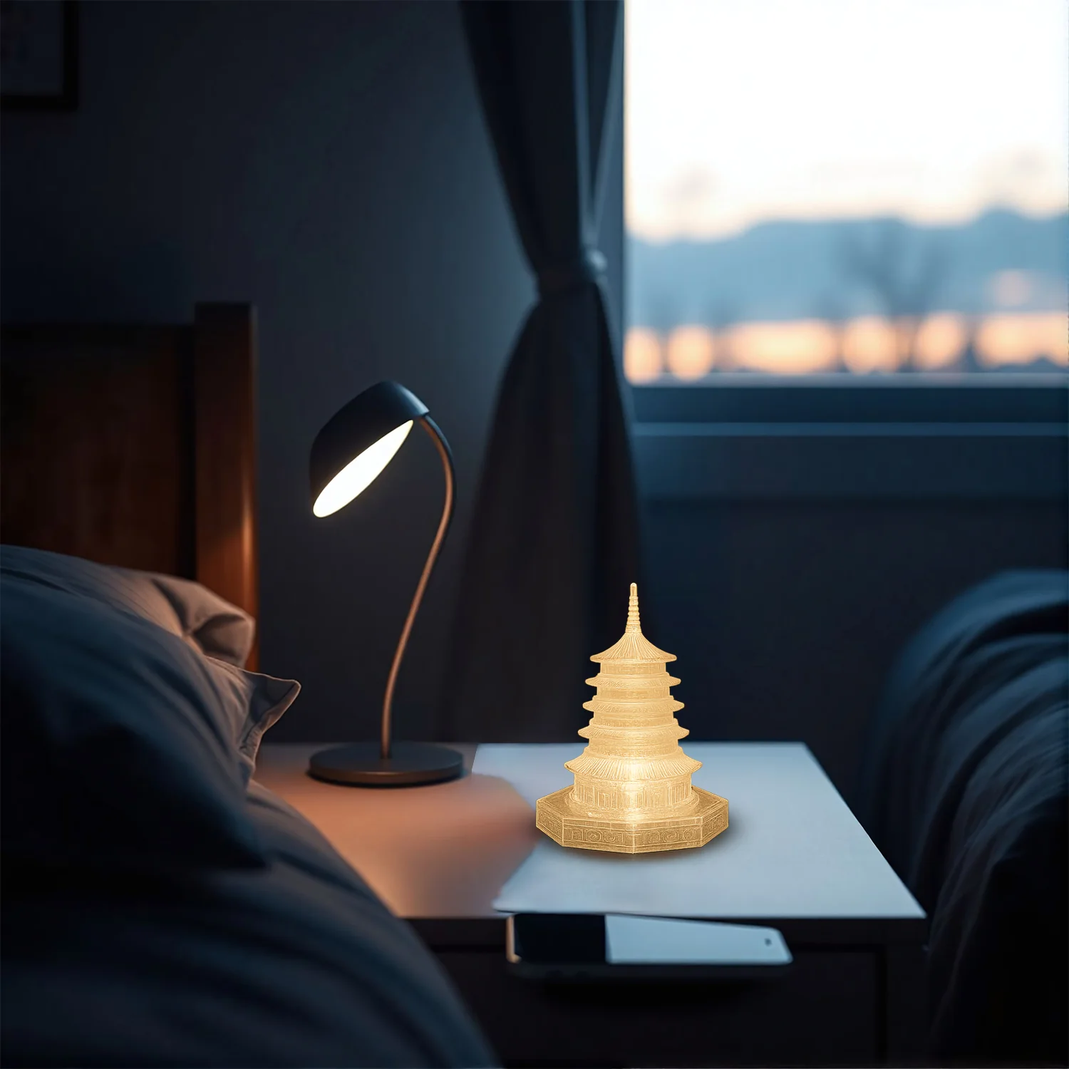 Premium LED Crystal Pagoda Decorative Light (1 Pc) - Image 3