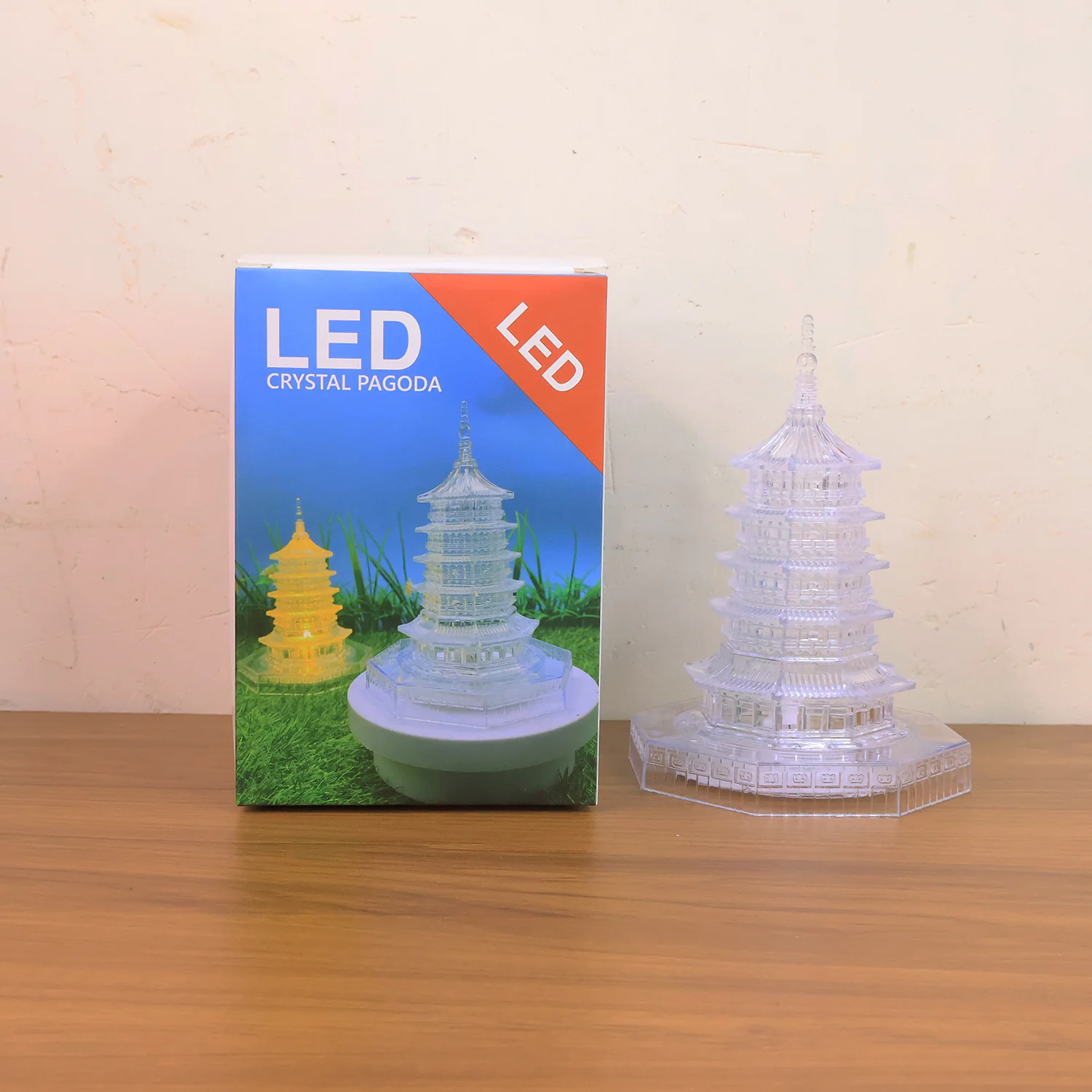 Premium LED Crystal Pagoda Decorative Light (1 Pc) - Image 7