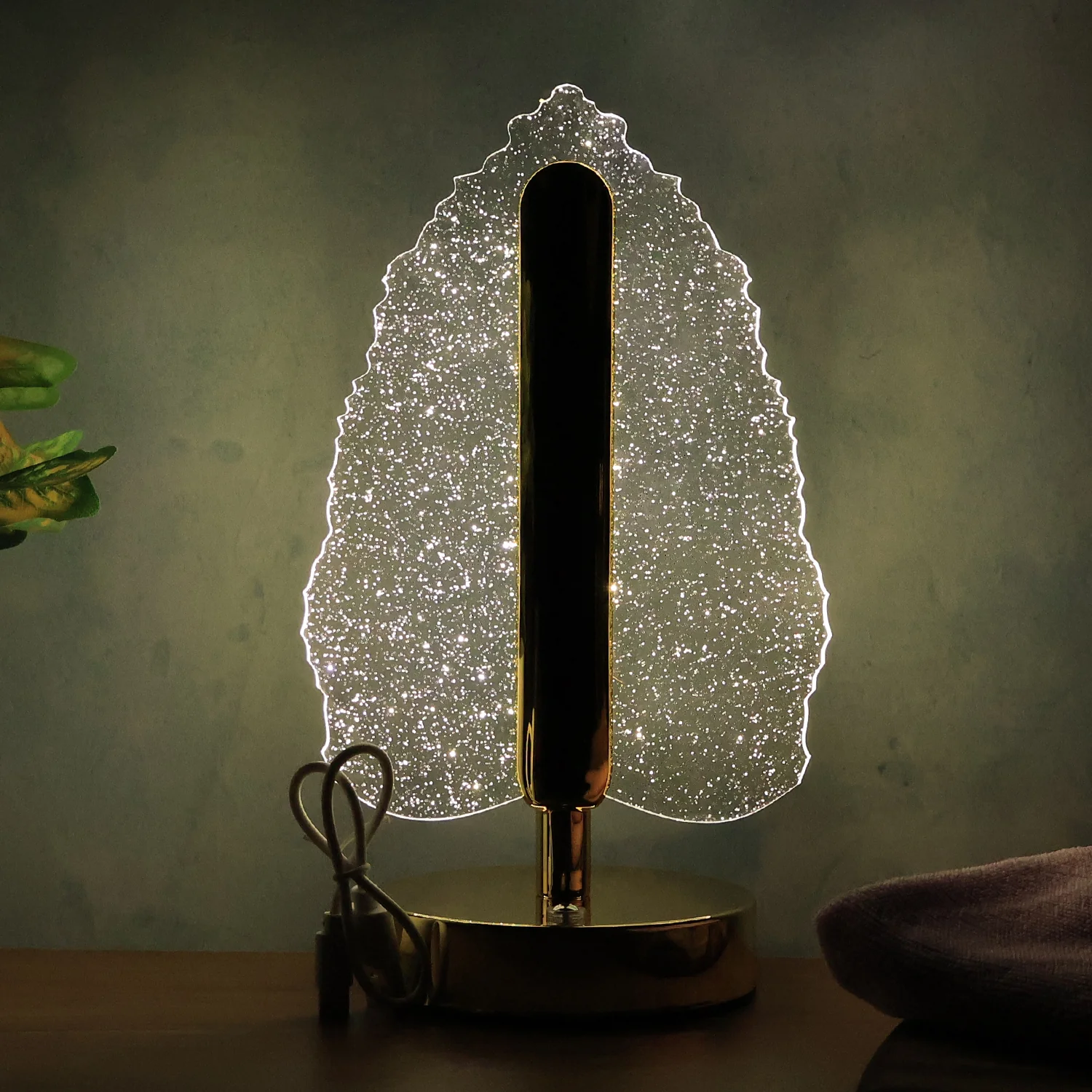 LED Crystal Table Lamp with USB Power - Image 4