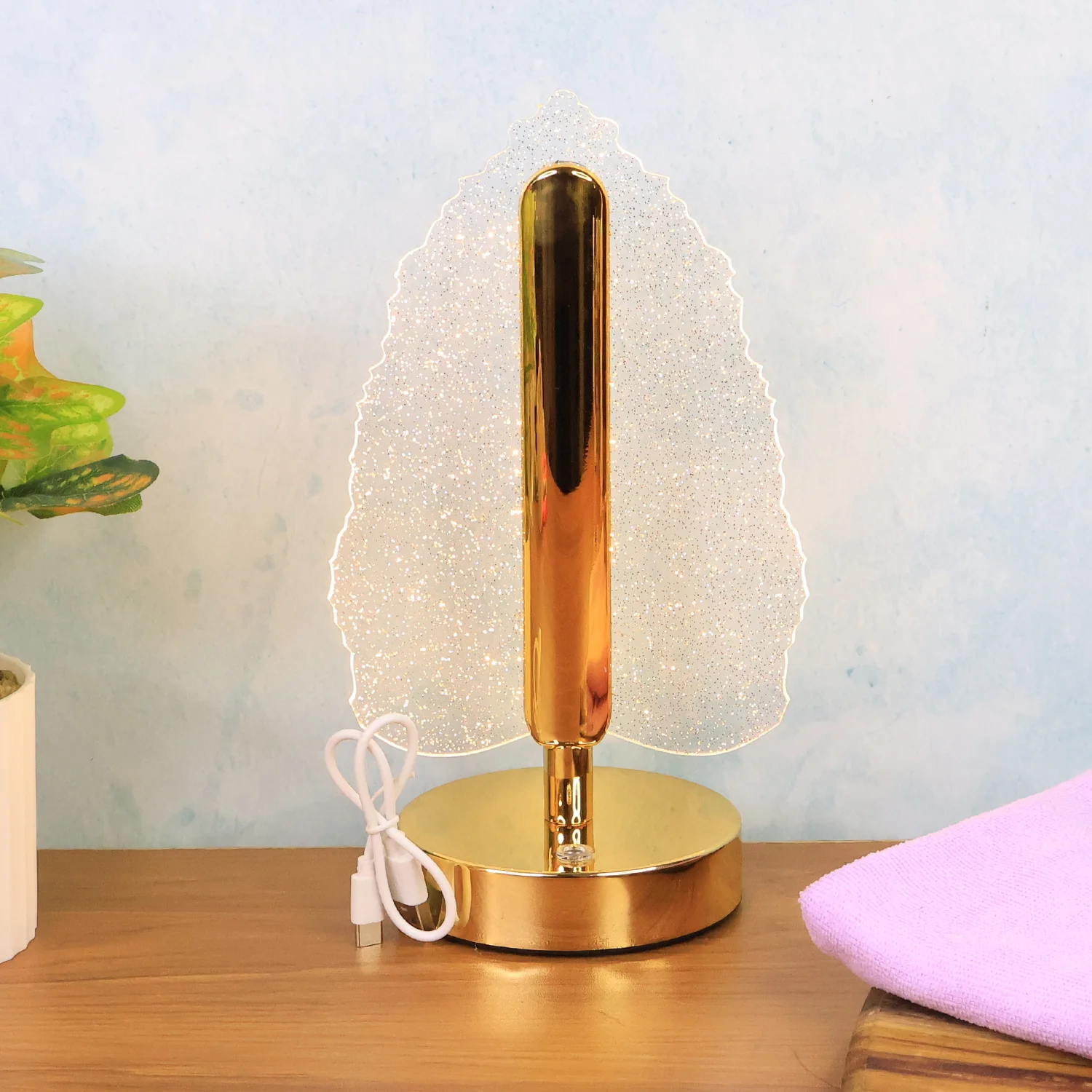LED Crystal Table Lamp with USB Power - Image 7