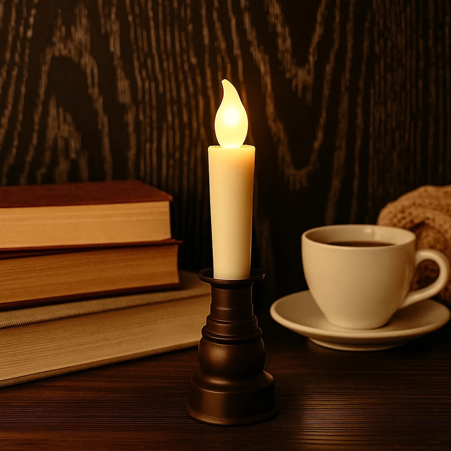 Premium LED Flameless Candle with Holder (1 Pc) - Image 8