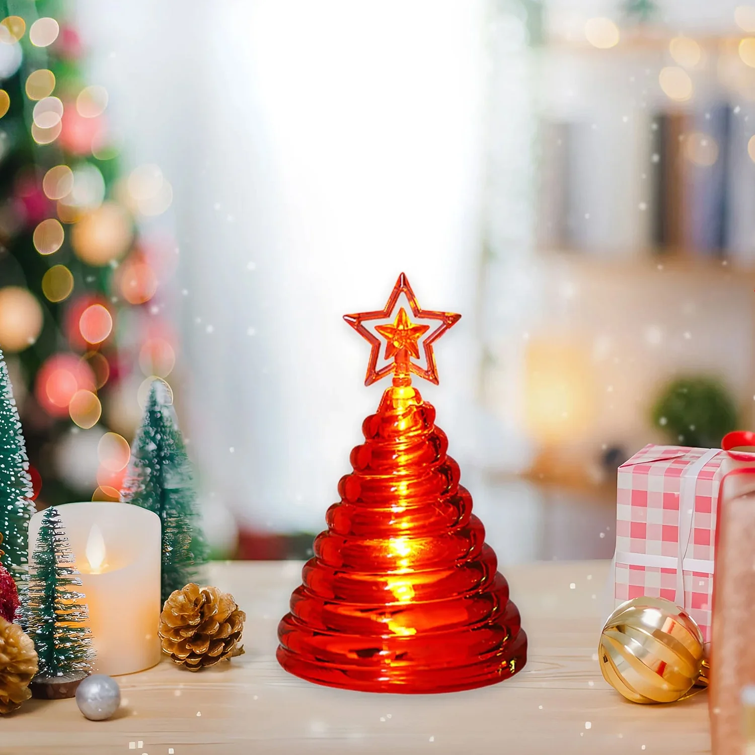 Premium LED Glowing Spiral Christmas Tree Night Lamp (1 Pc) - Image 7