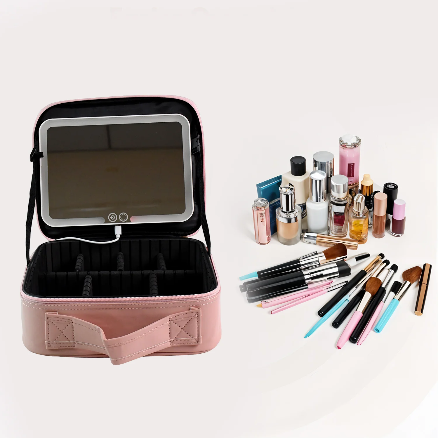 Premium LED Light Makeup Organizer Box (1 Pc / Mix Color) - Image 9