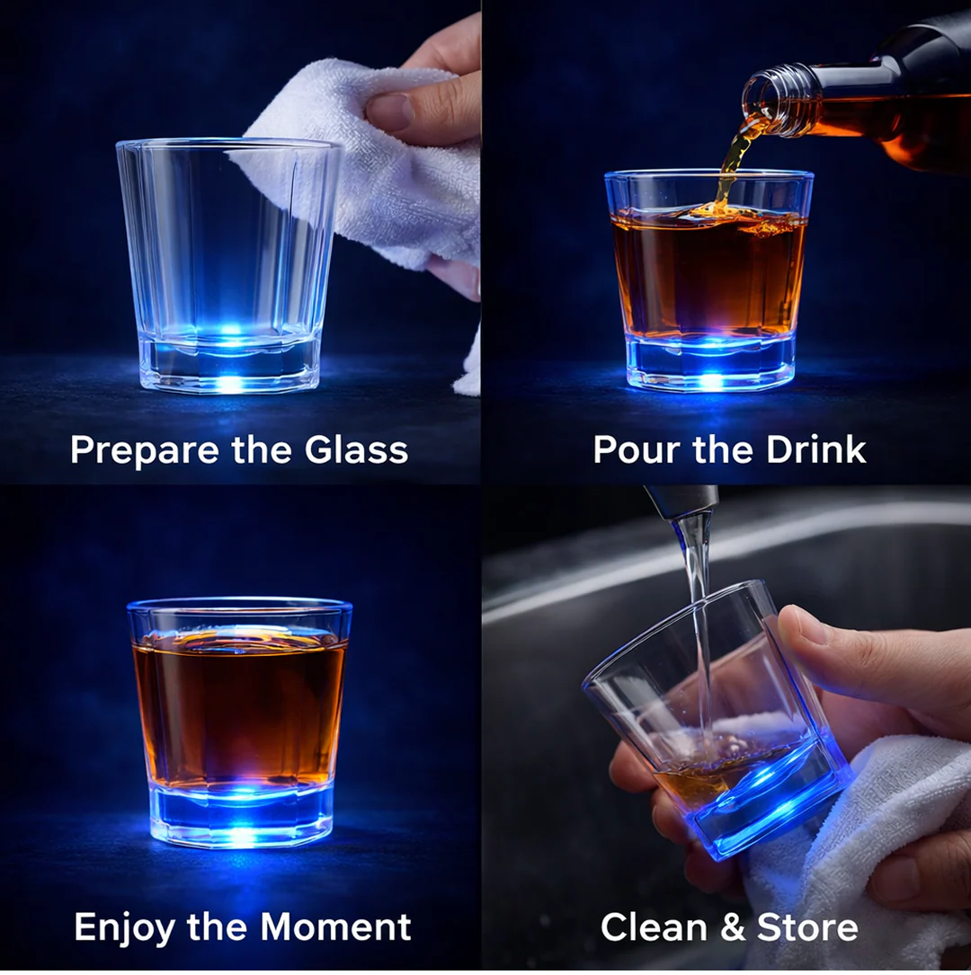 Premium LED Light-Up Shot Glass Set (24 Pc Set) - Image 2
