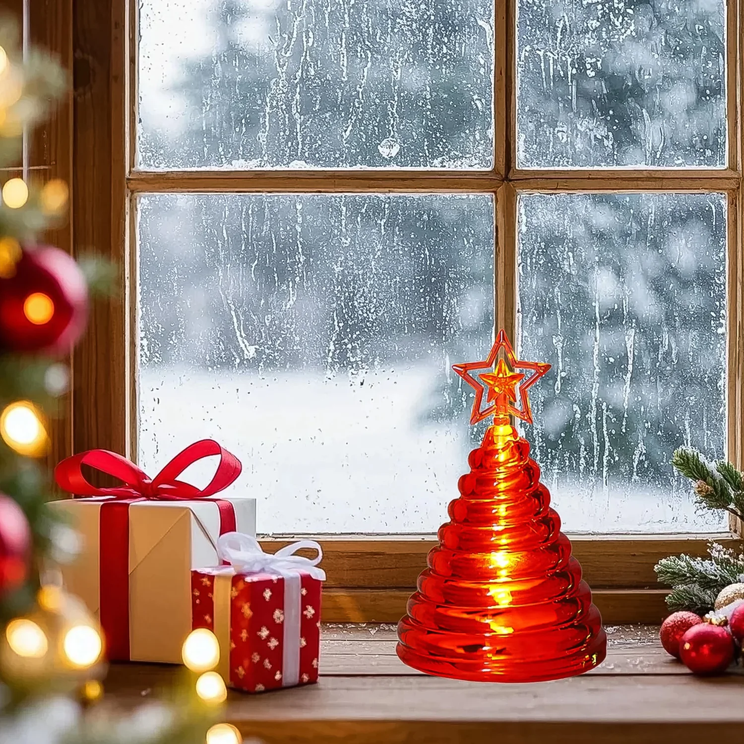 Premium LED Spiral Christmas Tree Decorative Night Lamp Set - Image 3