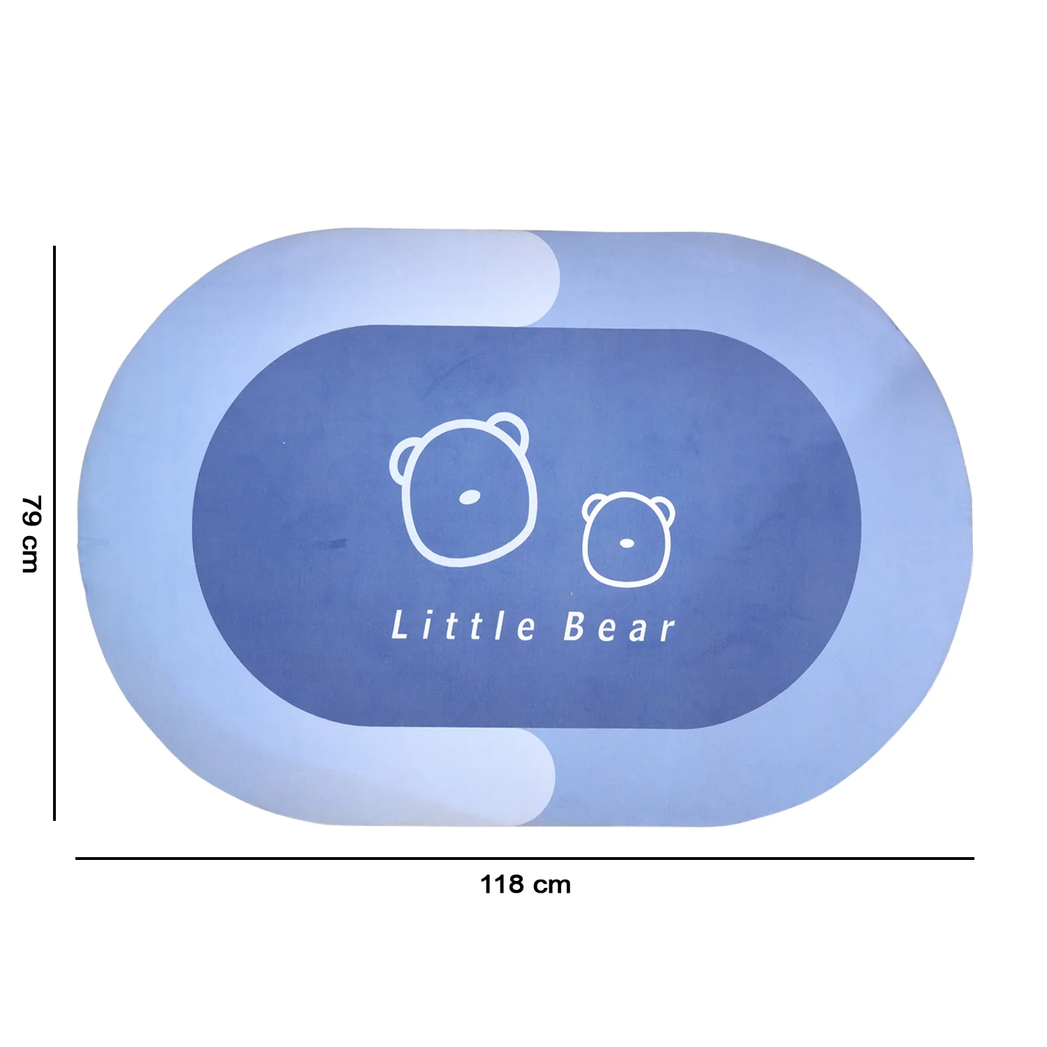 Premium Little Bear Printed Soft Non-Slip Bath Mat (1 Pc, 118x79 Cm) - Image 6