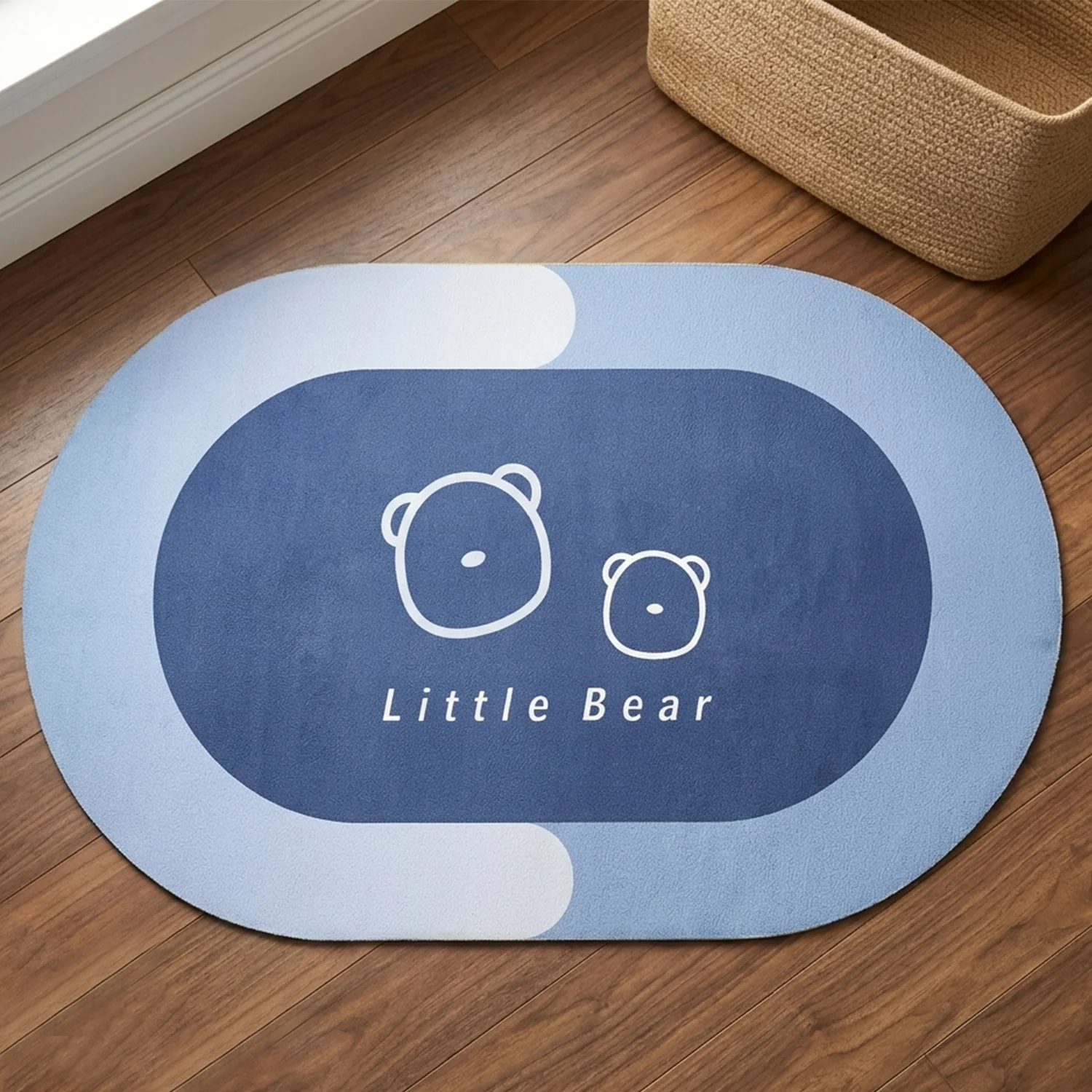 Premium Little Bear Printed Soft Non-Slip Bath Mat (1 Pc, 118x79 Cm) - Image 7
