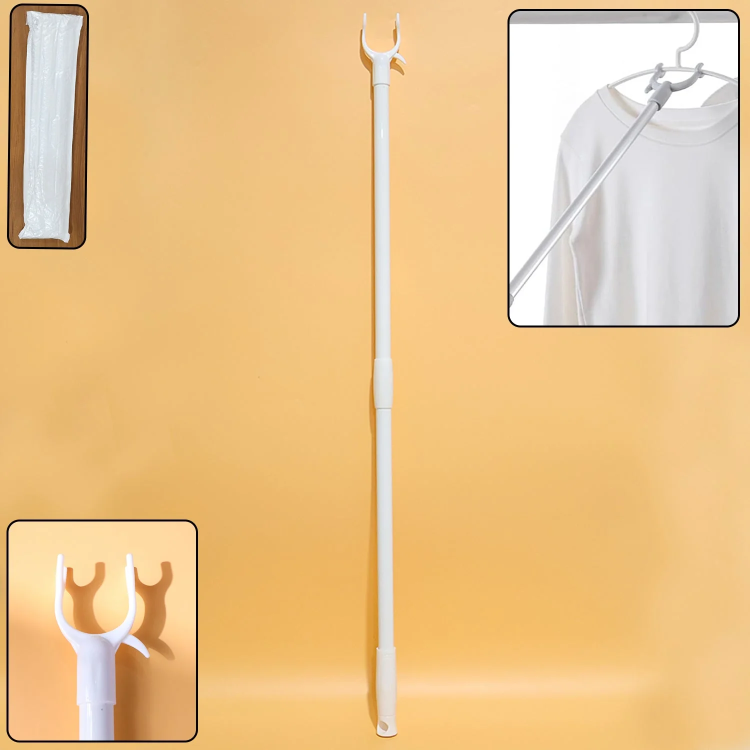 Premium Long Reach Clothes Hook Rod (120 cm, 1 Pc) - Image 5