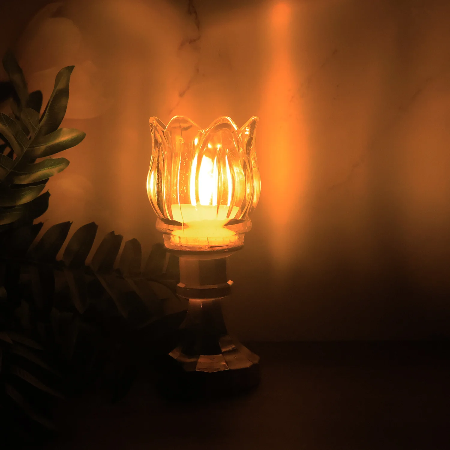 Premium Lotus Shaped LED Decorative Lamp with Stand - Image 4