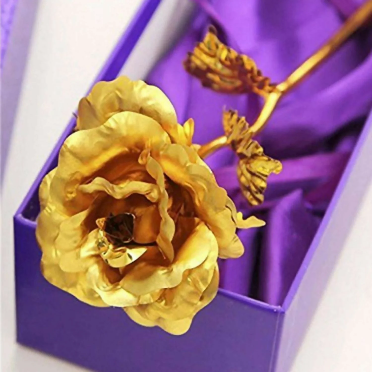 Premium LOVE Golden Rose Showpiece with Stand | 24K Gold Foil Artificial Rose with Love Base for Romantic Gifts | Ideal for Anniversary, Birthday, Valentine’s Day, Proposal & Home Decor | Elegant Golden Decorative Rose - Image 4