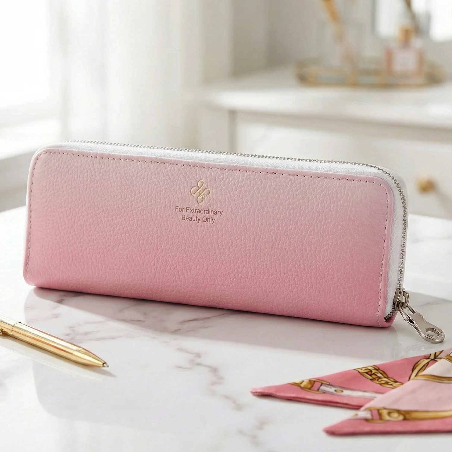 Premium Makeup Brush Storage Pouch with Zip Closure (1 Pc) - Image 3