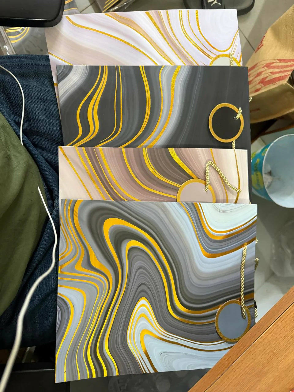 Premium Marble Design Gift Bag with Handle Paper Carry Bag (1 PC) - Image 5