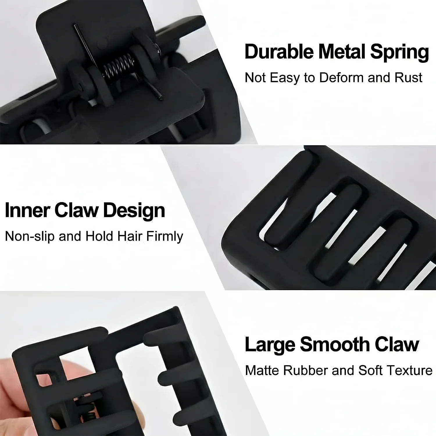 Premium Matte Finish Strong Hold Hair Claw Clip (1 Pc) - Image 7