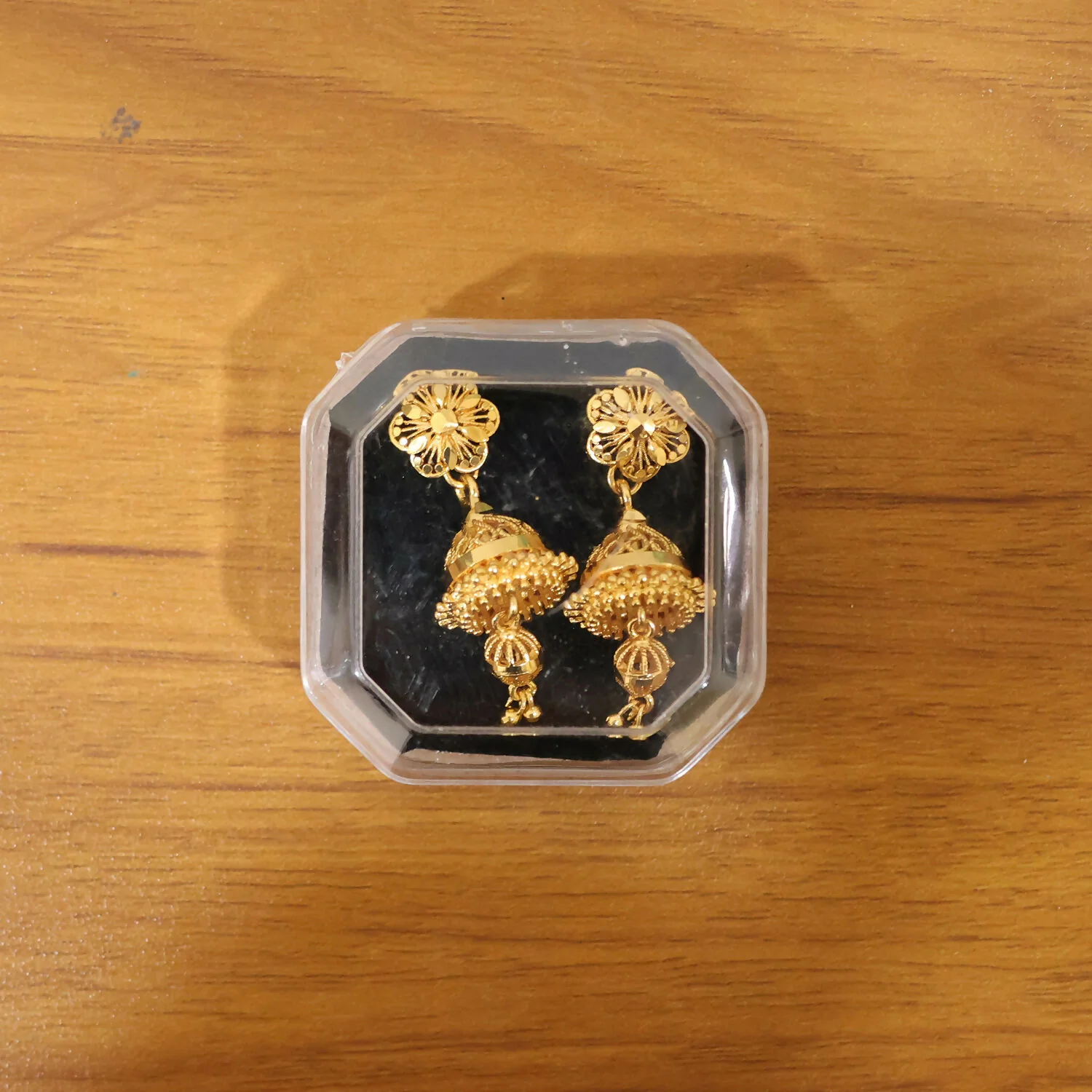 Premium Matte Gold Floral Drop Jhumkas – Lightweight Ethnic Jewelry - Image 6