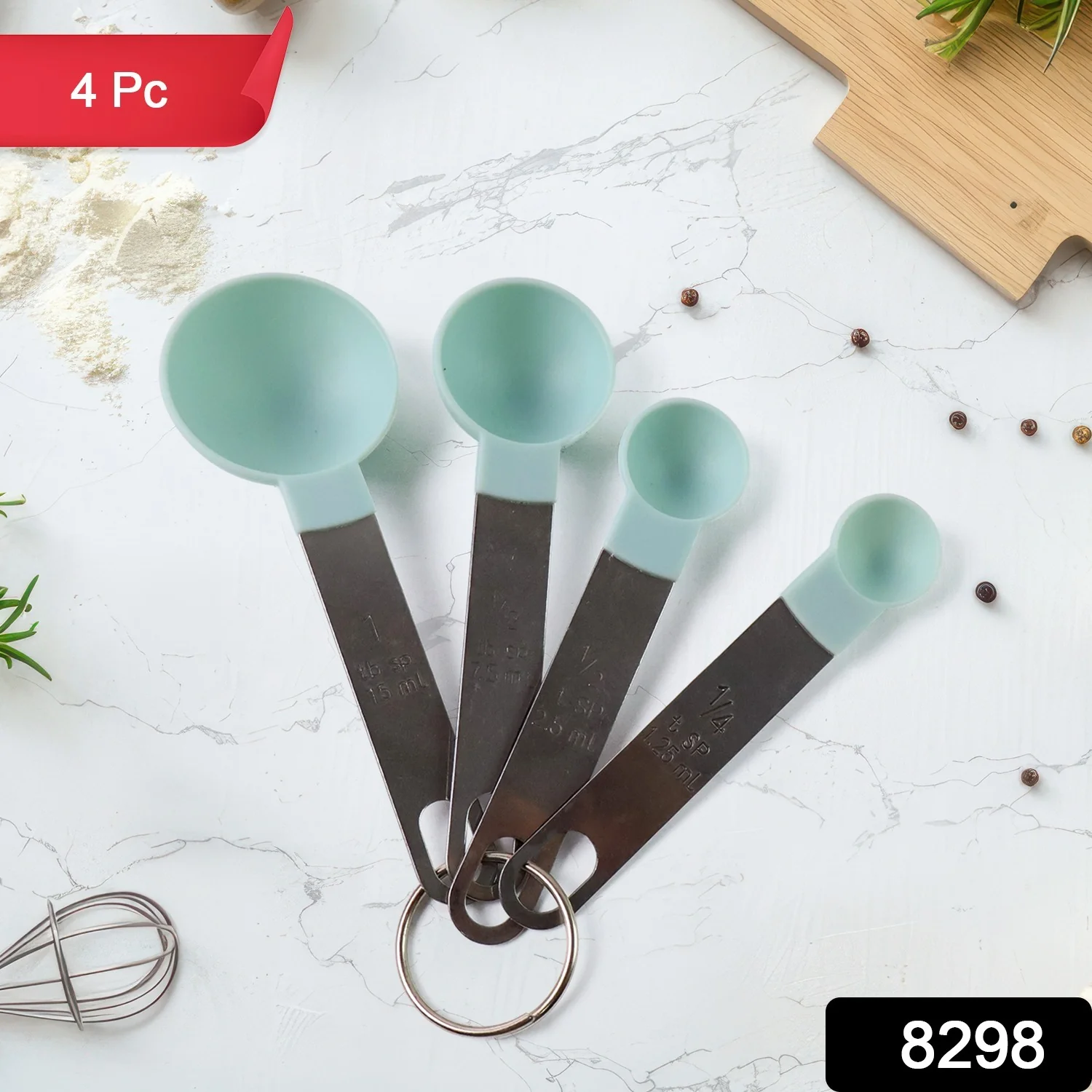 Premium Measuring Spoon Set with Stainless Steel Handles 4-Piece - Image 2