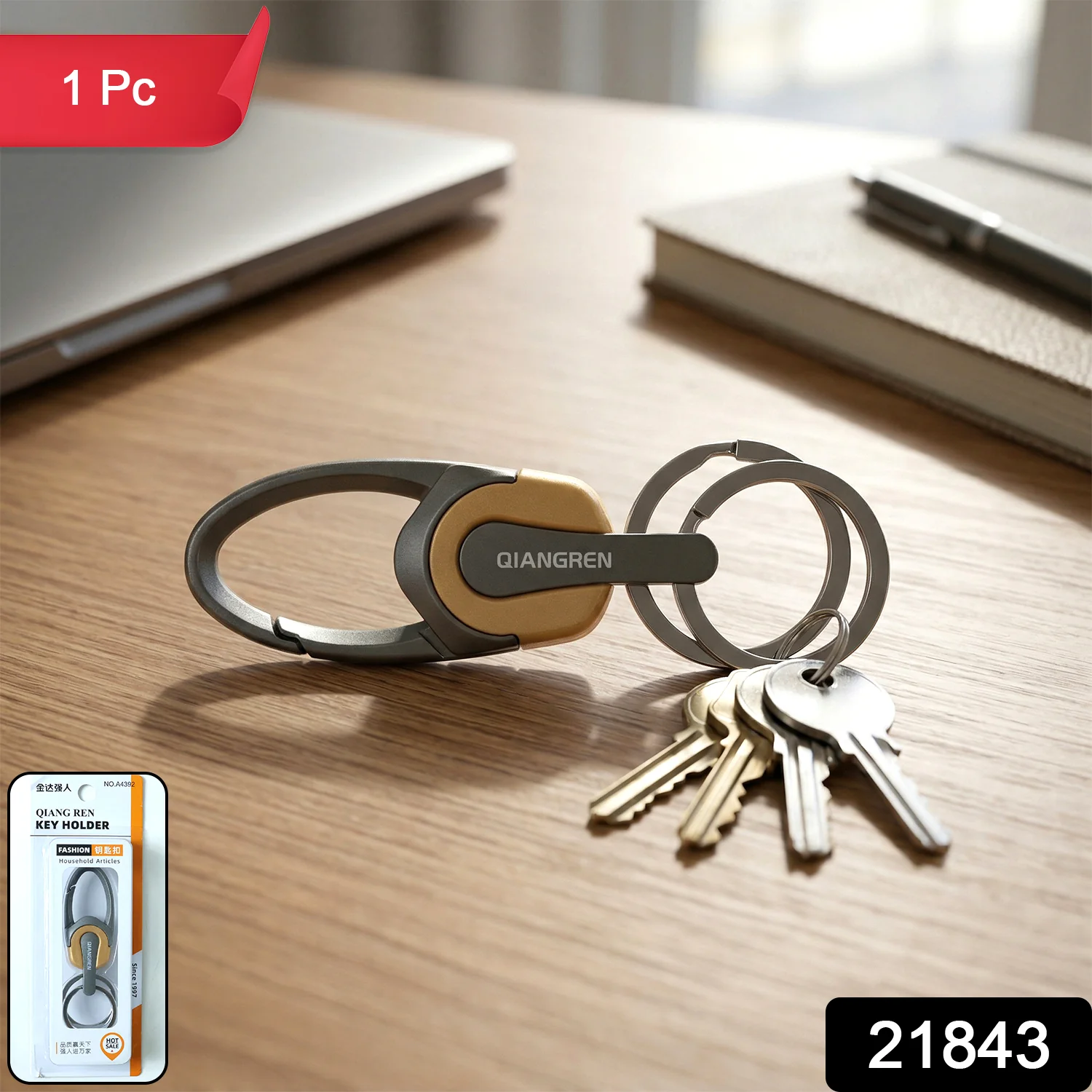Premium Metal Carabiner Key Holder Clip 1 Pc - Image 2