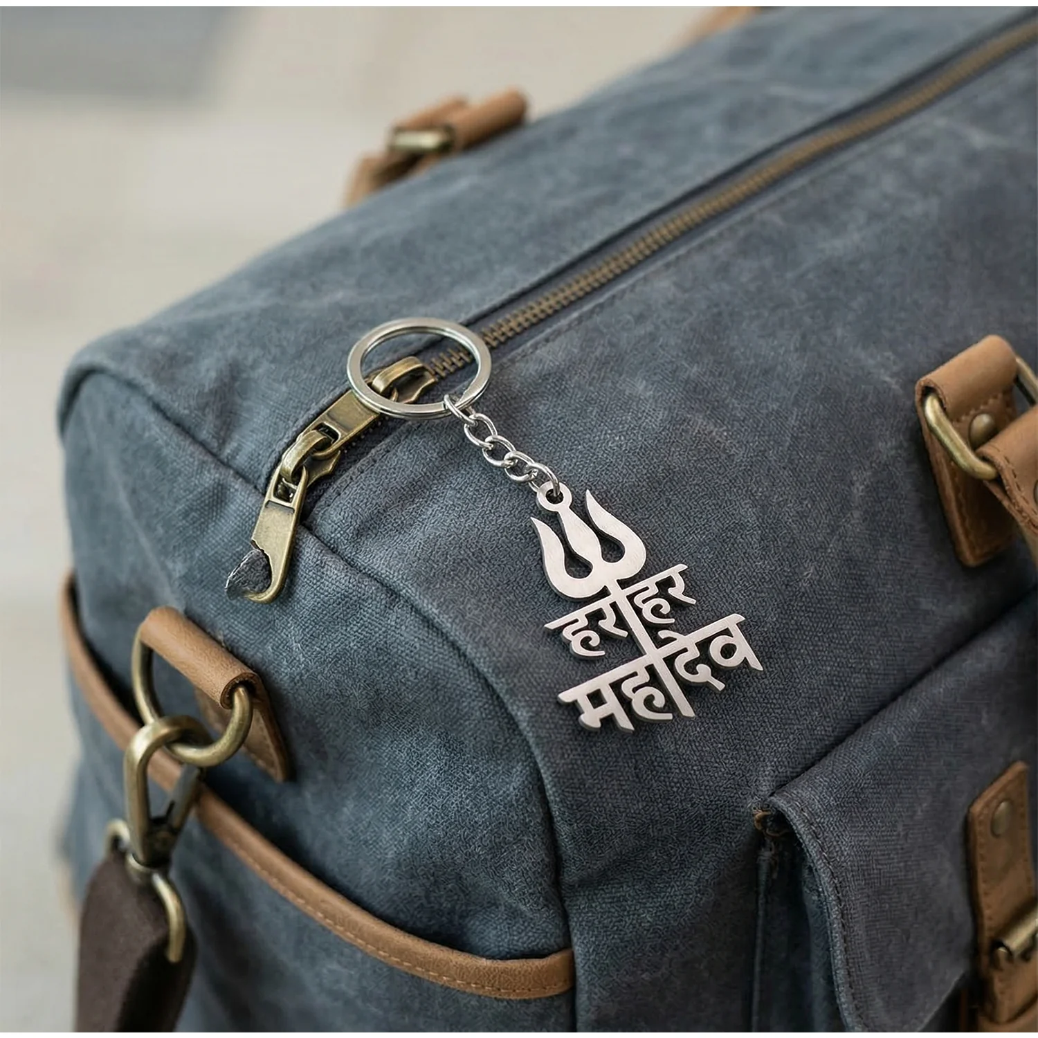 Premium Metal Har Har Mahadev Trishul Design Keychain (1 Pc) - Image 7