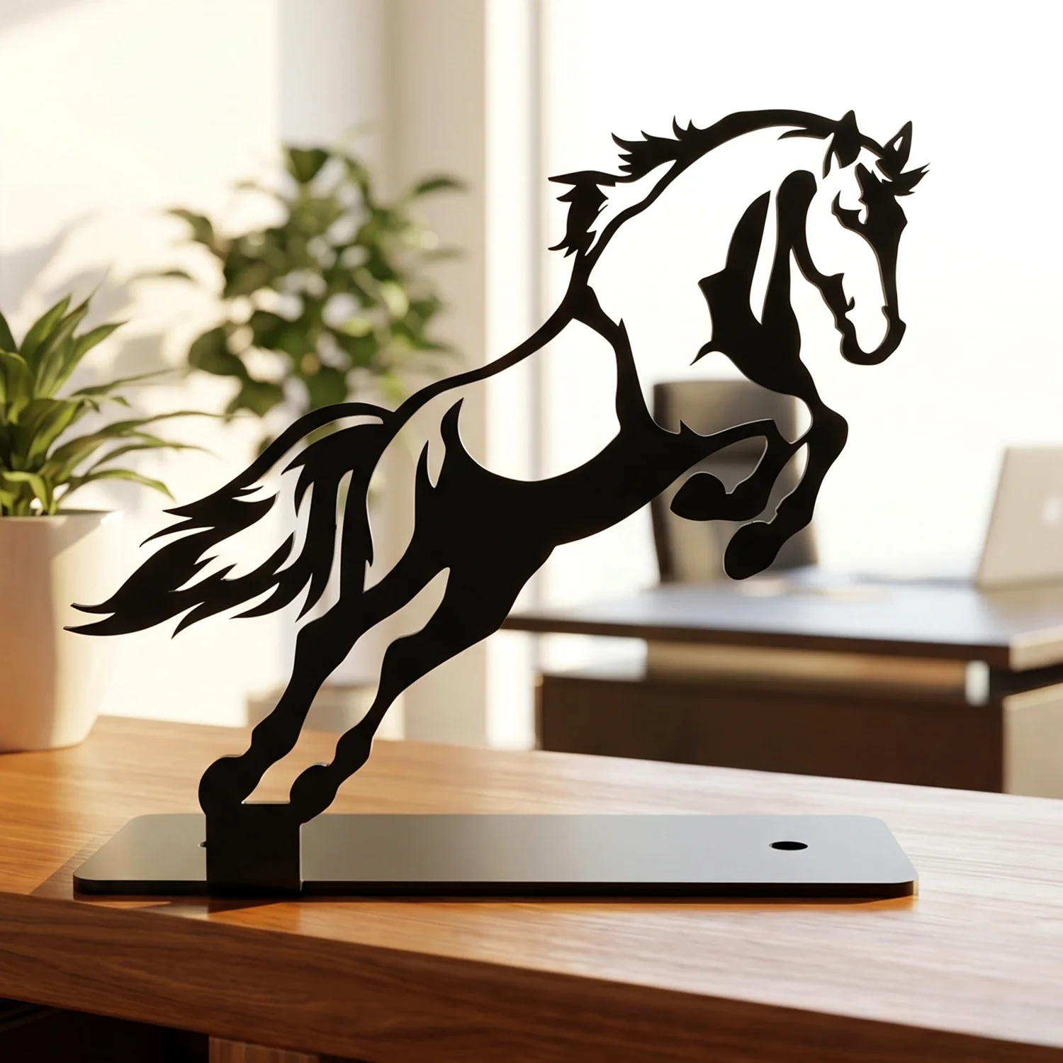 Premium Metal Horse Sculpture Table Décor (1 Pc) - Image 3