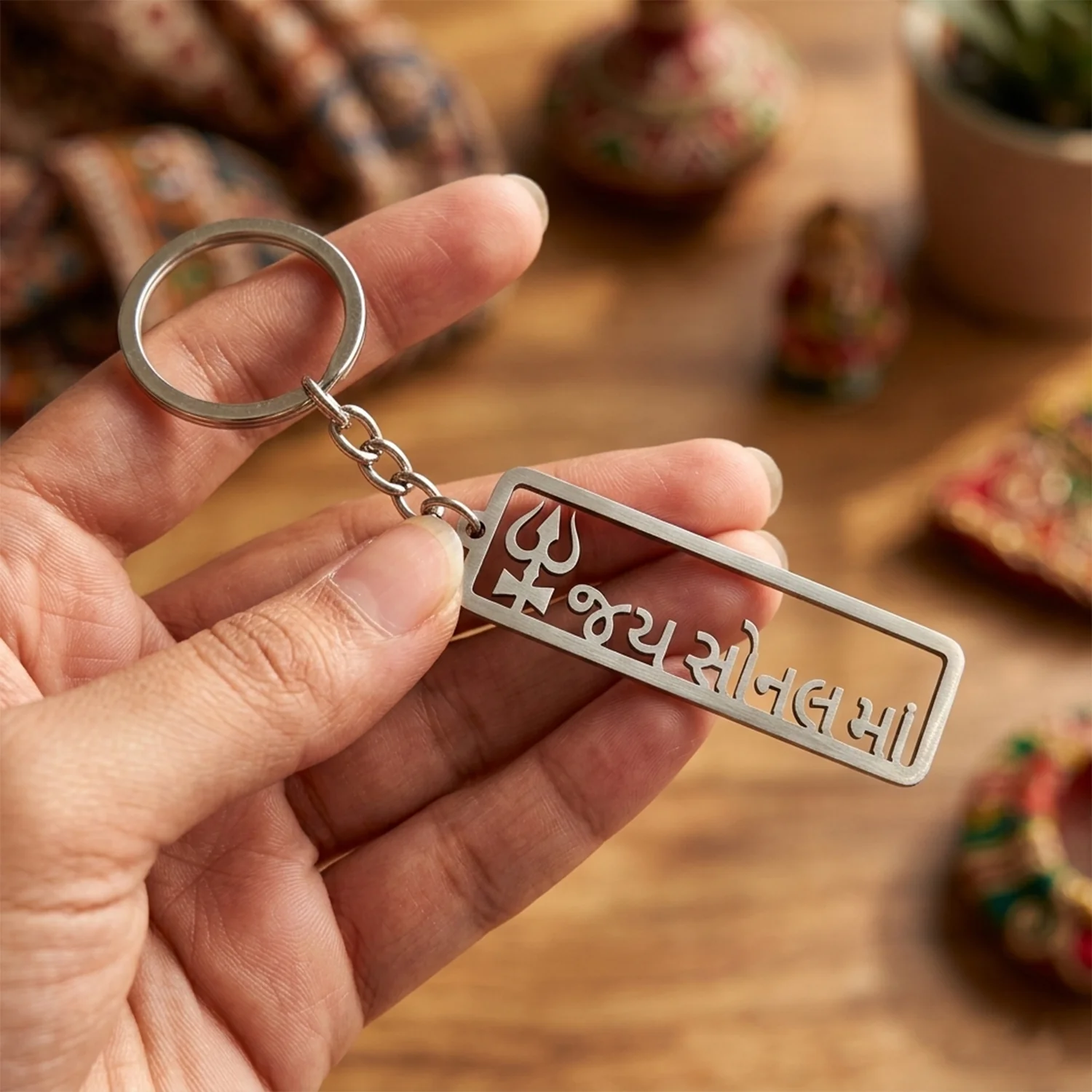 Premium Metal Jay Sonal Ma Keychain 1 Pc - Image 4