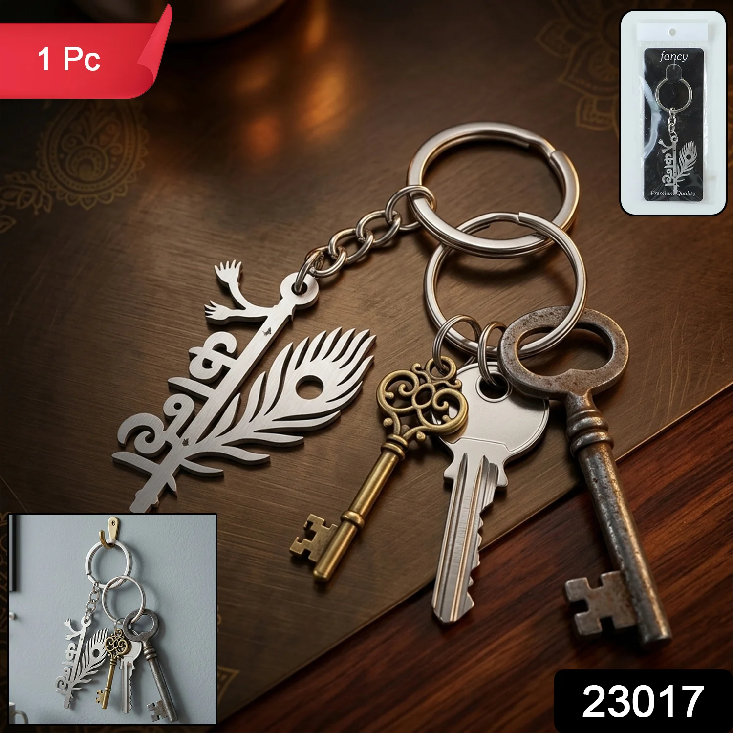 Premium Metal Kanha Keychain 1 Pc - Image 2