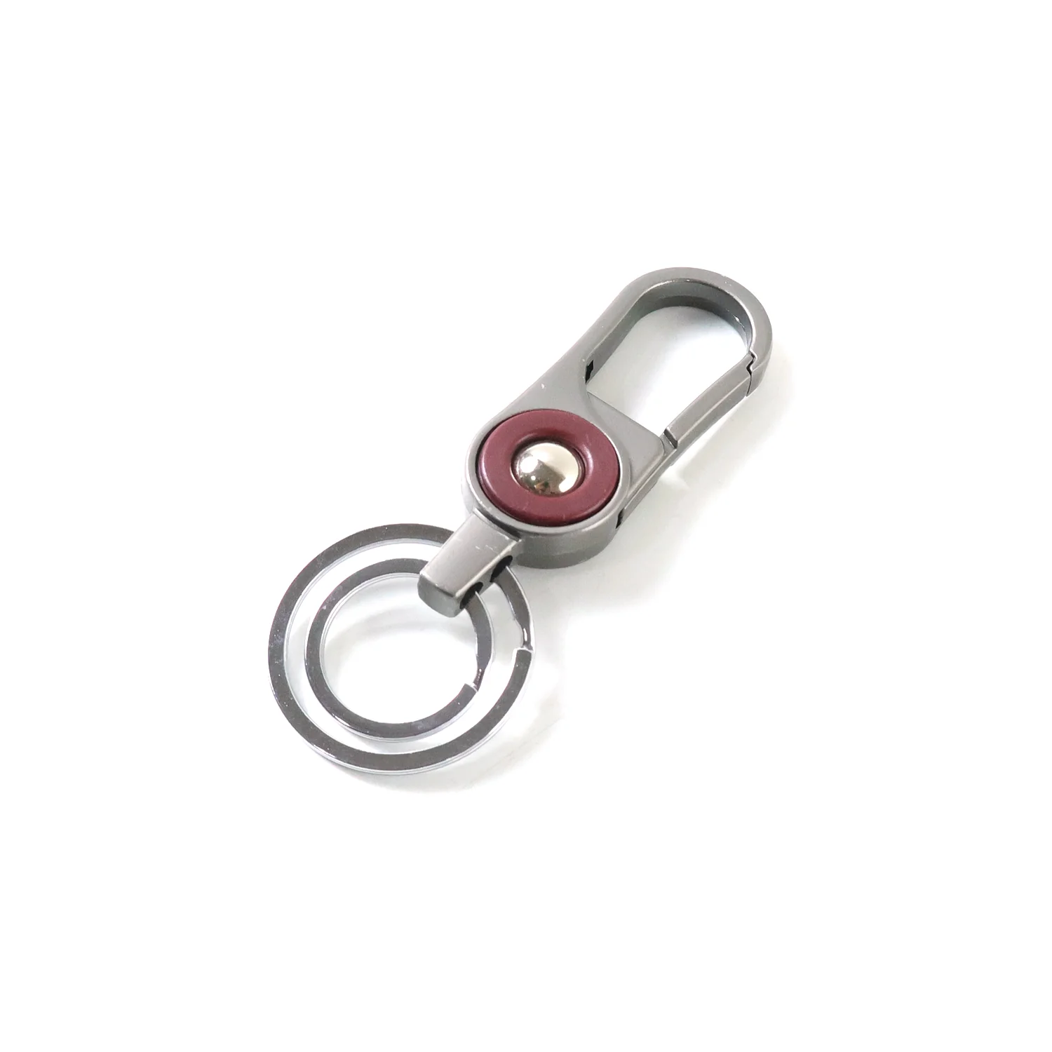 Premium Metal Key Holder with Dual Ring & Secure Clip (1 Pc) - Image 5