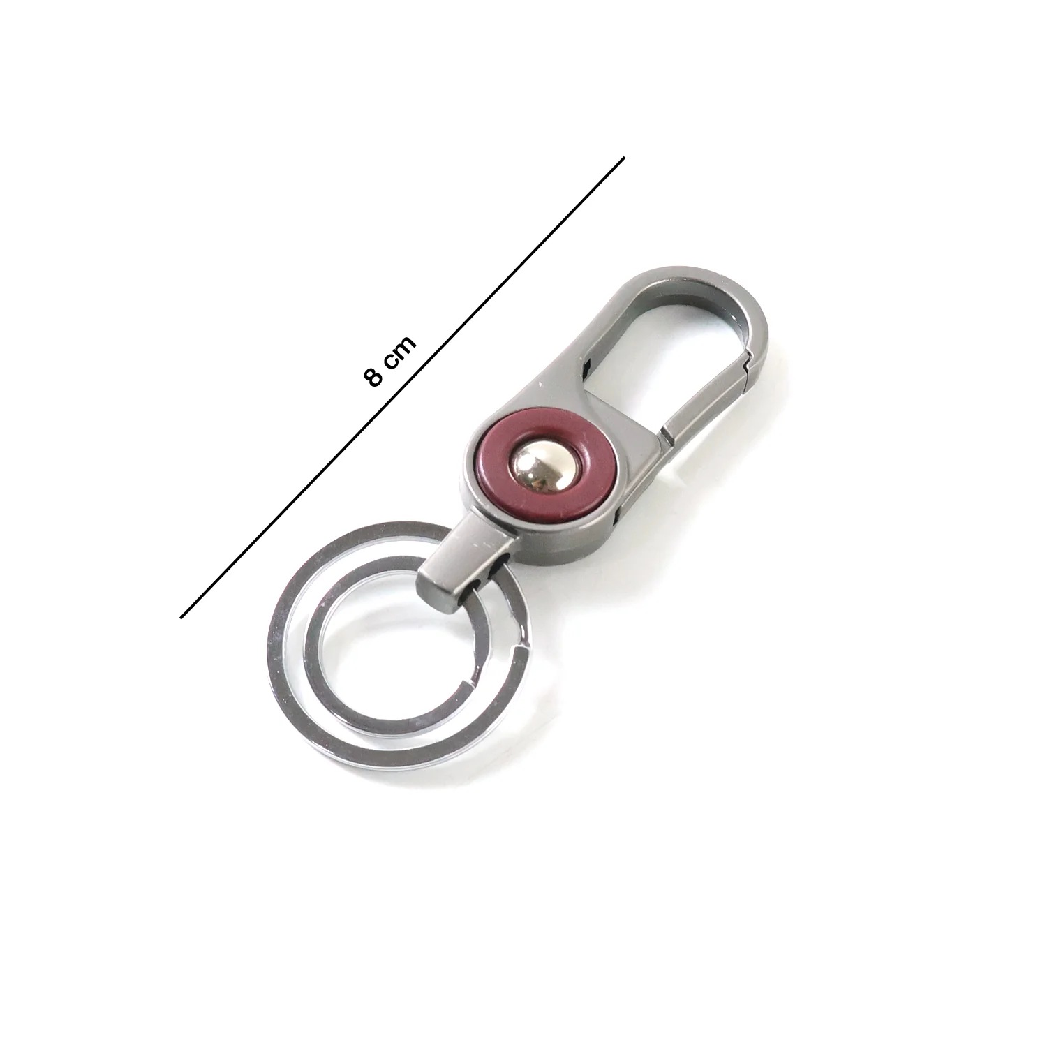 Premium Metal Key Holder with Dual Ring & Secure Clip (1 Pc) - Image 6