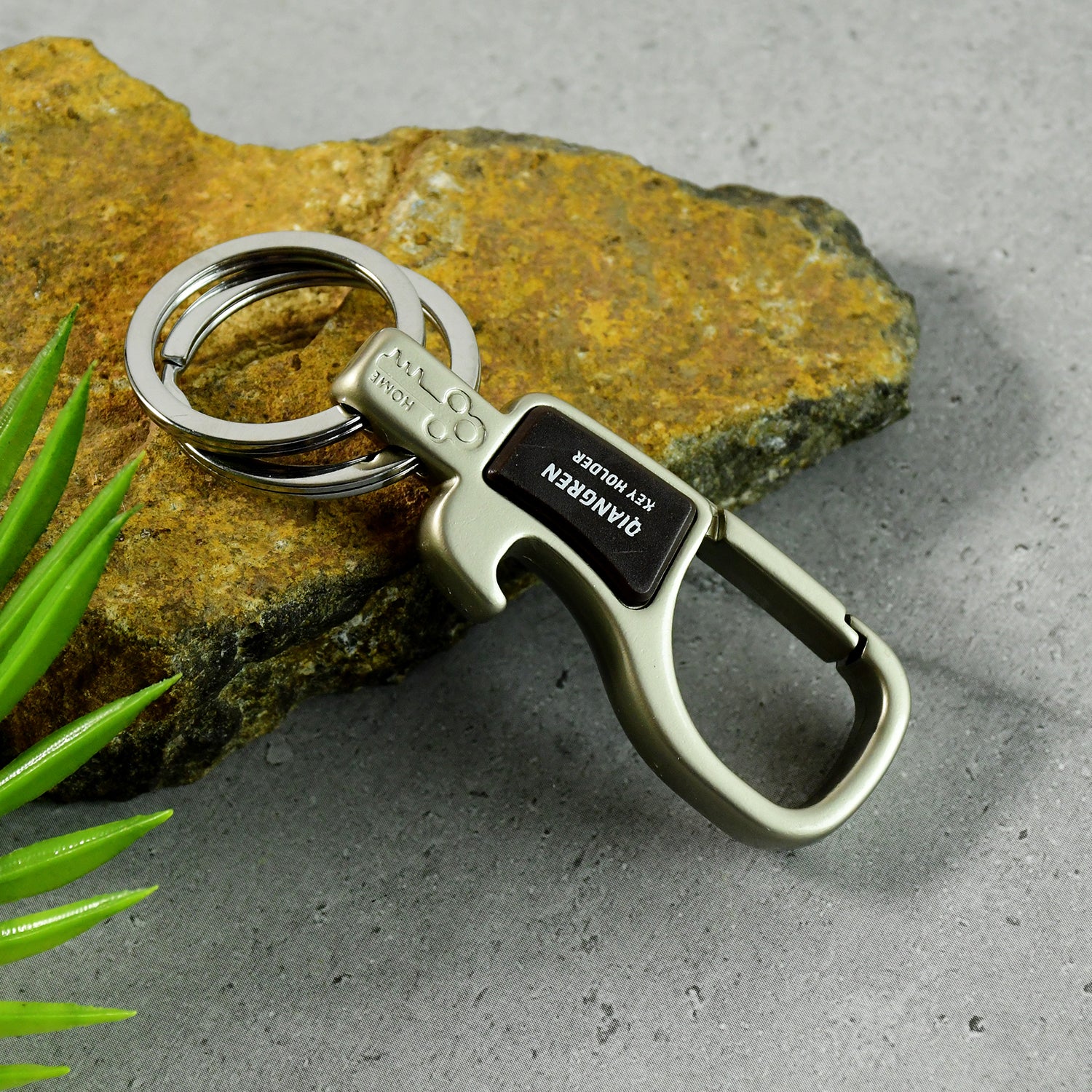 Premium Metal Keychain Carabiner Clip Hook with Dual Key Rings (1 Pc) - Image 6