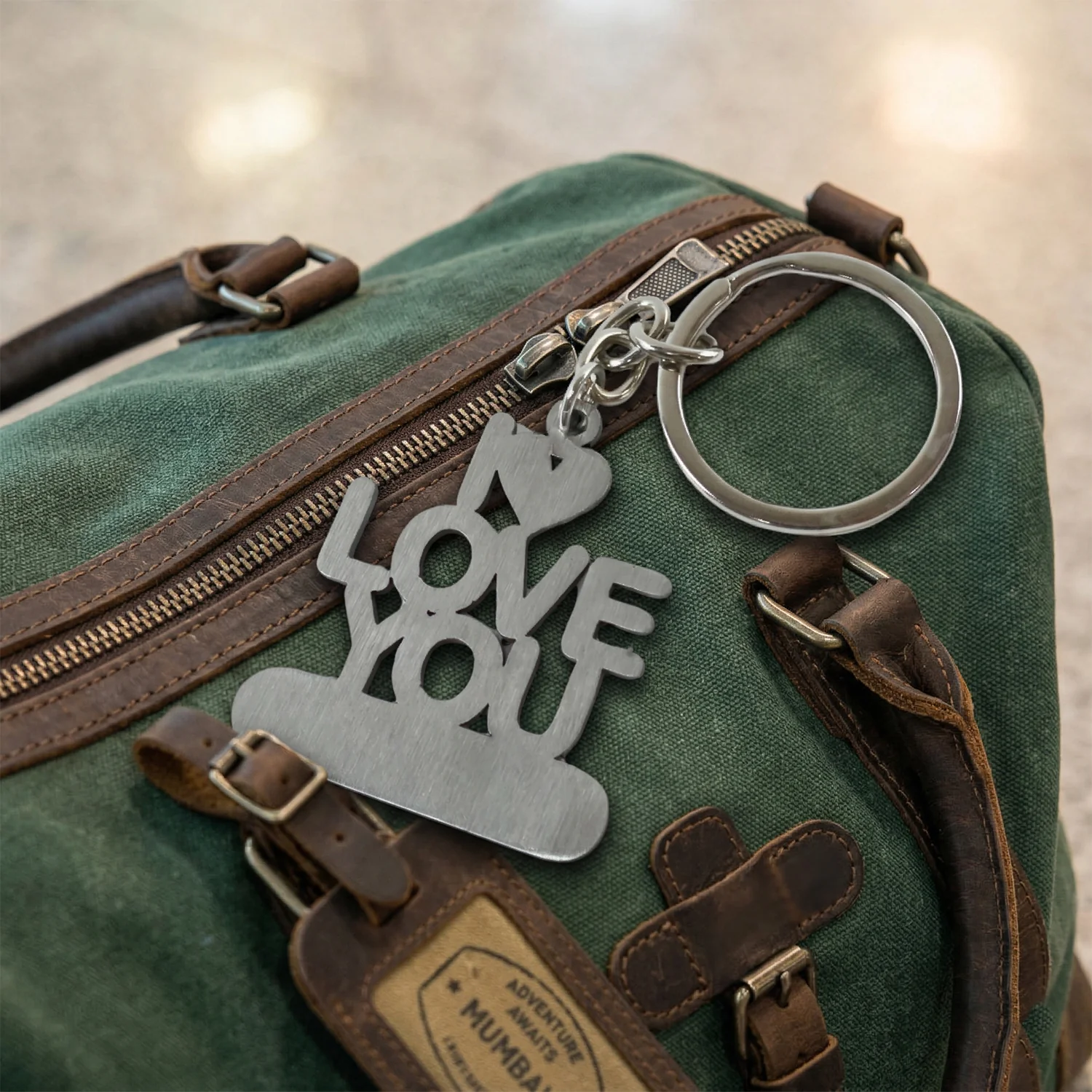 Premium Metal Love You Keychain 1 Pc - Image 3