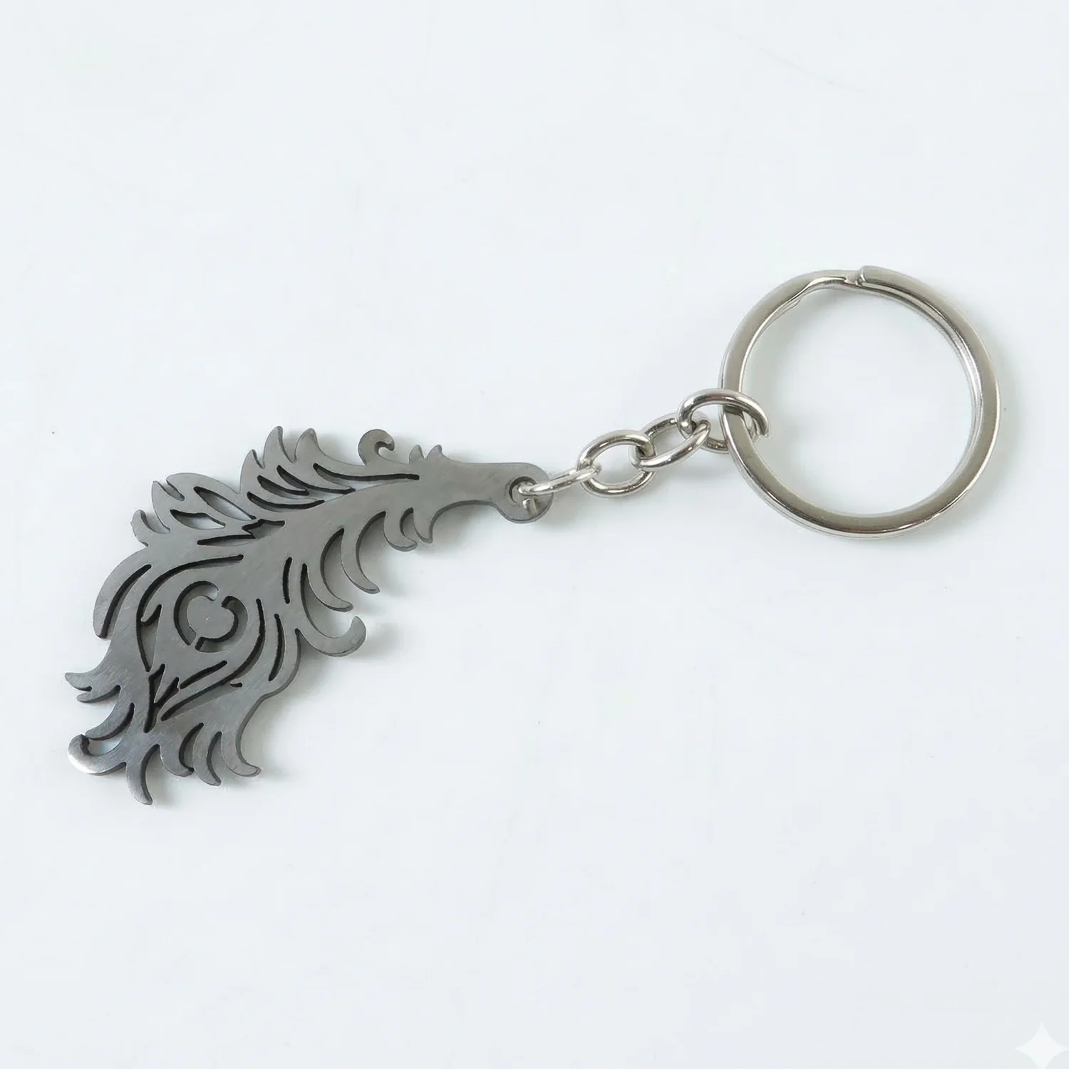 Premium Metal Morpich Feather Design Keychain 1 Pc - Image 5