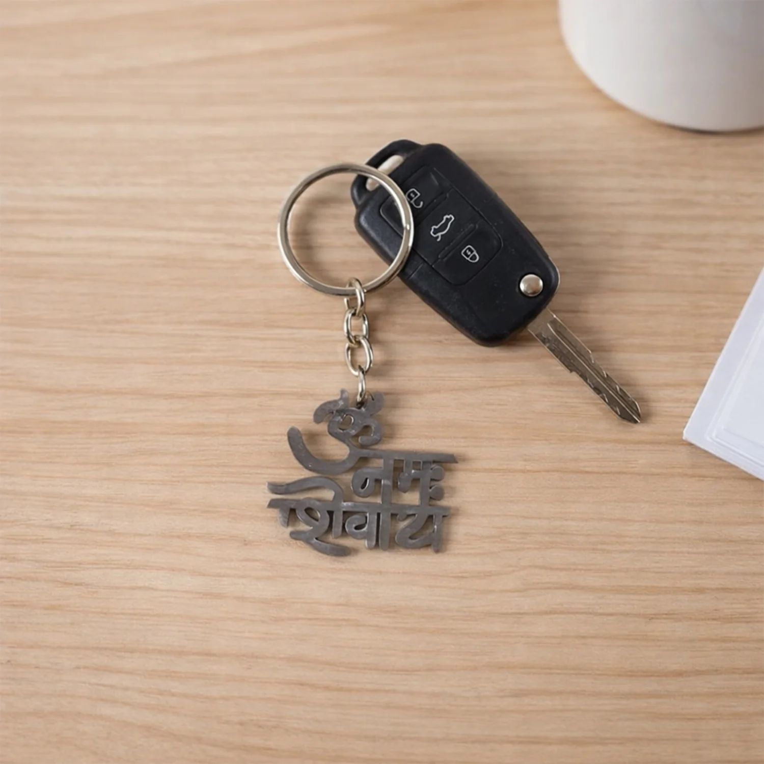 Premium Metal Om Namah Shivay Engraved Keychain 1 Pc - Image 7