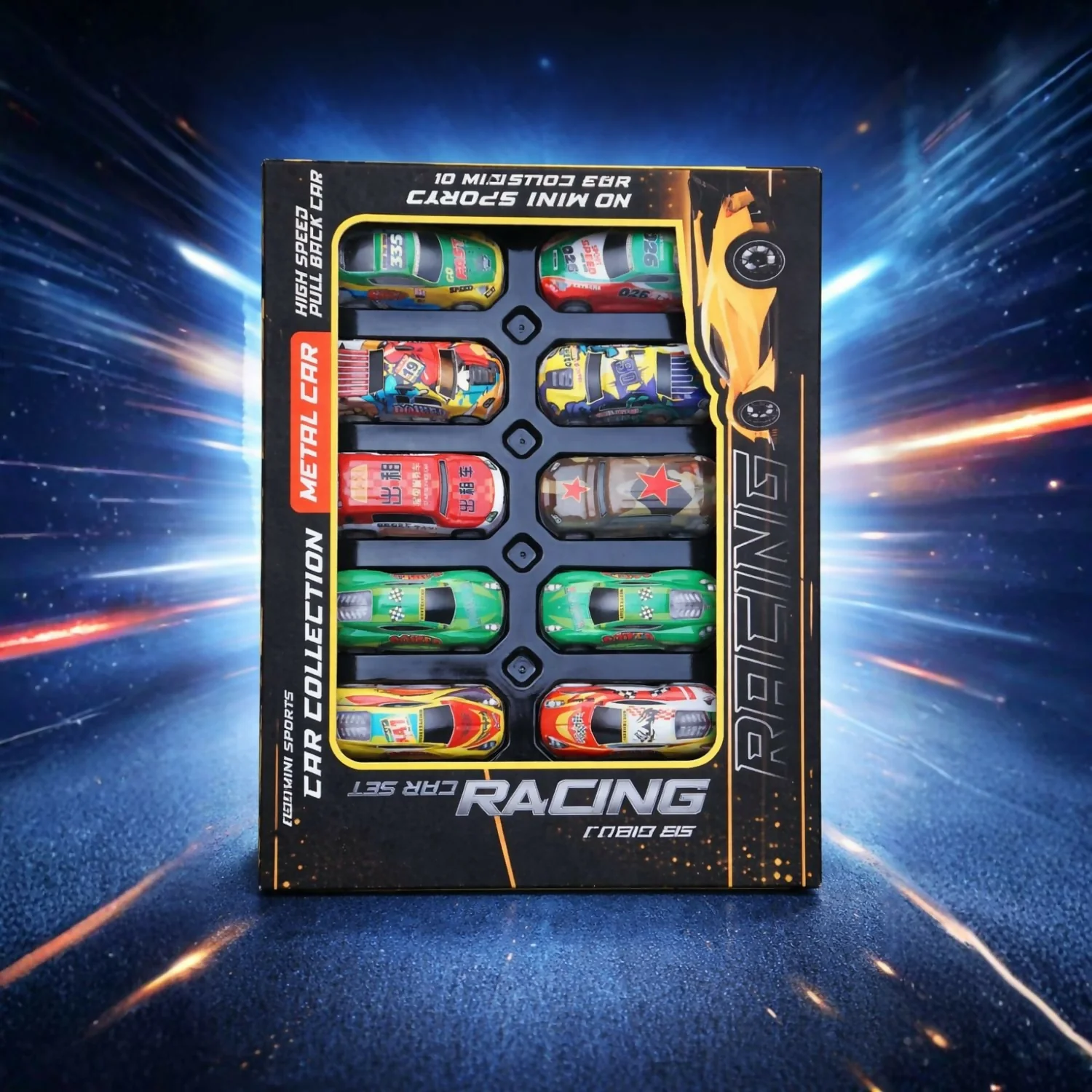 Premium metal racing car 10 pc set - Image 3