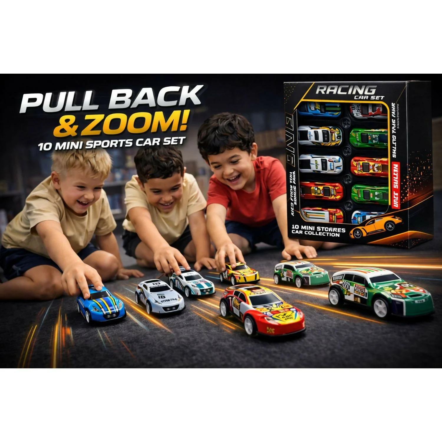 Premium metal racing car 10 pc set - Image 4