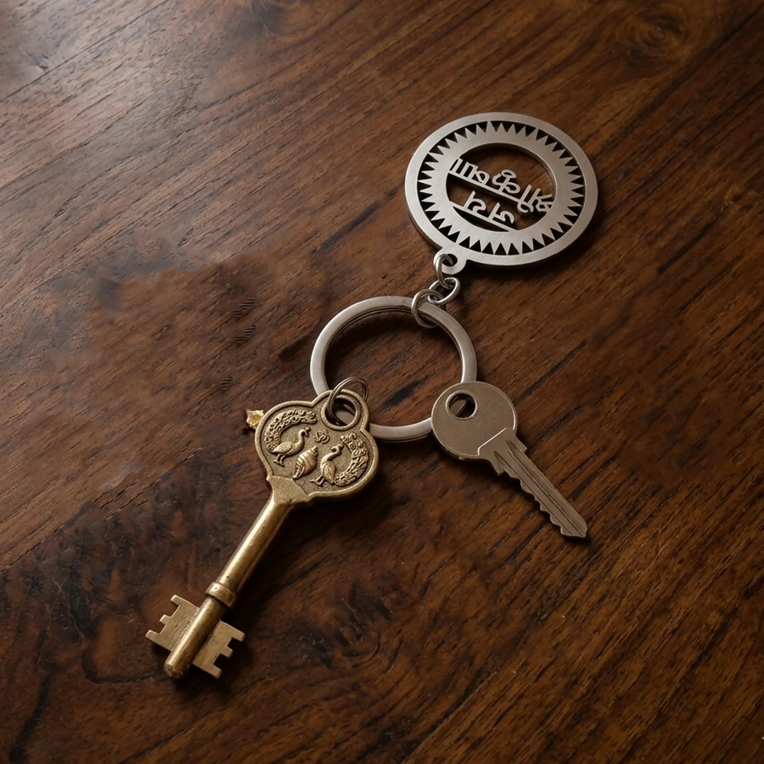 Premium Metal Round Jay Shree Krishna Keychain 1 Pc - Image 7