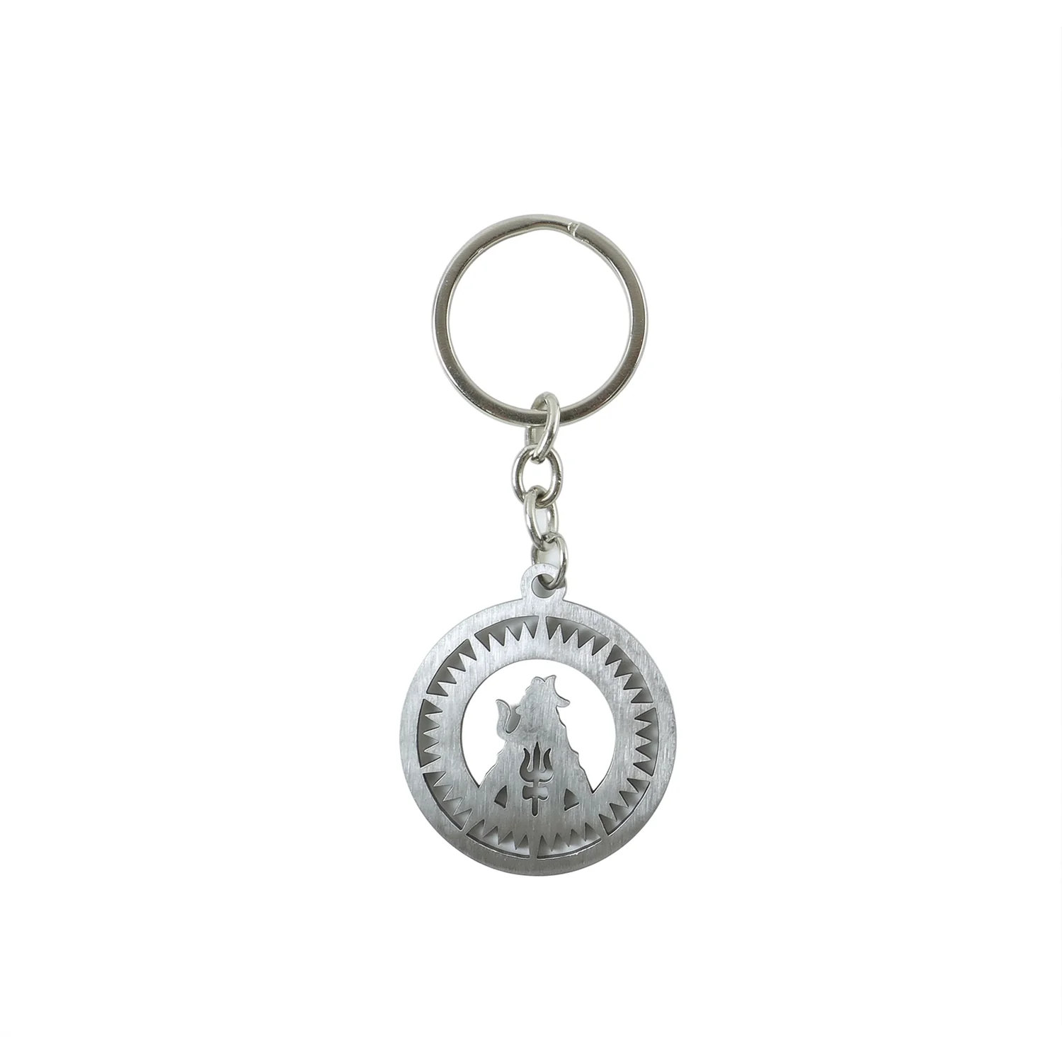 Premium Metal Round Mahakal Keychain 1 Pc - Image 4