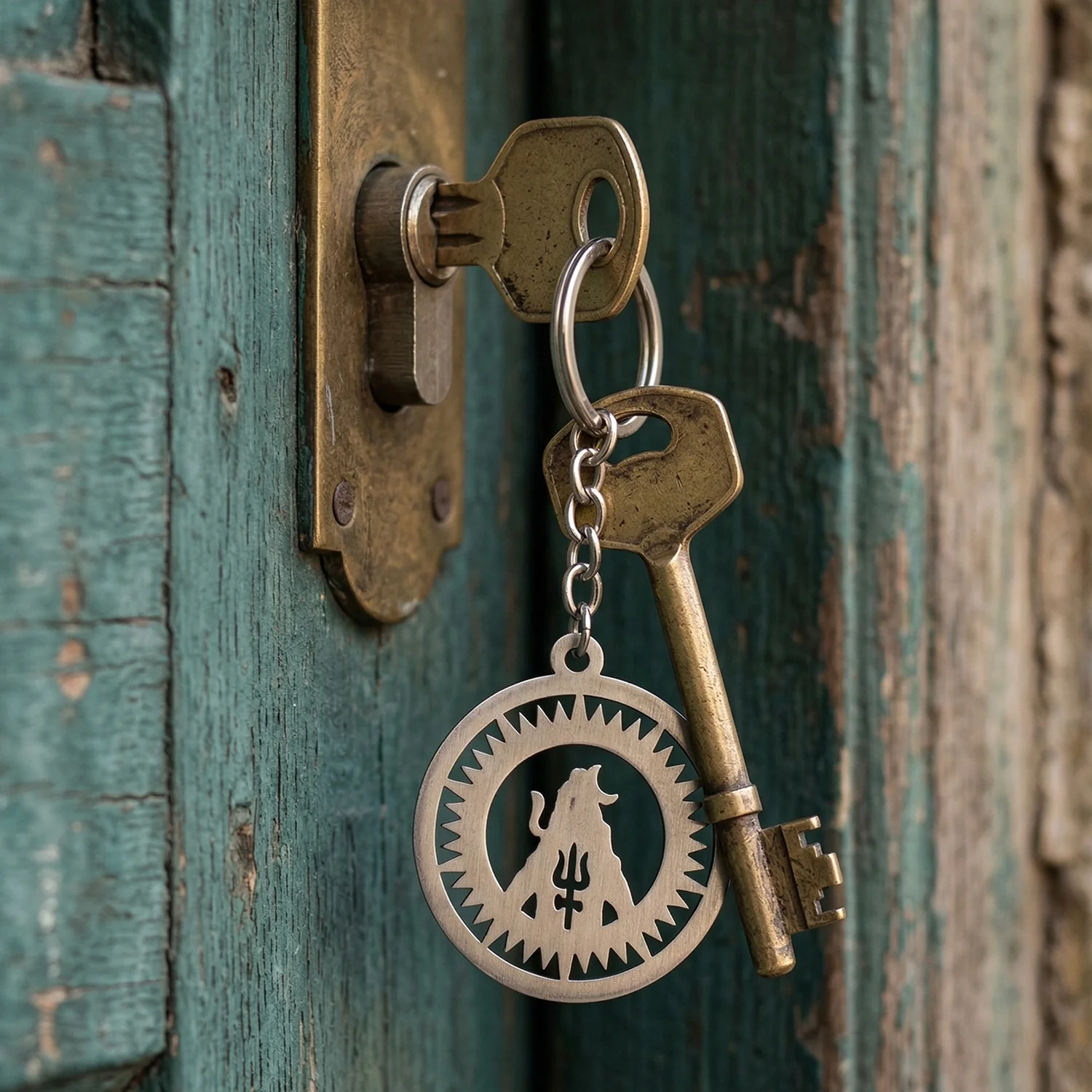 Premium Metal Round Mahakal Keychain 1 Pc - Image 7
