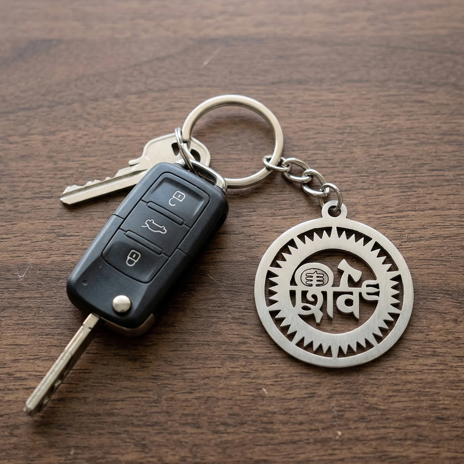 Premium Metal Round Shiv Keychain 1 Pc - Image 3