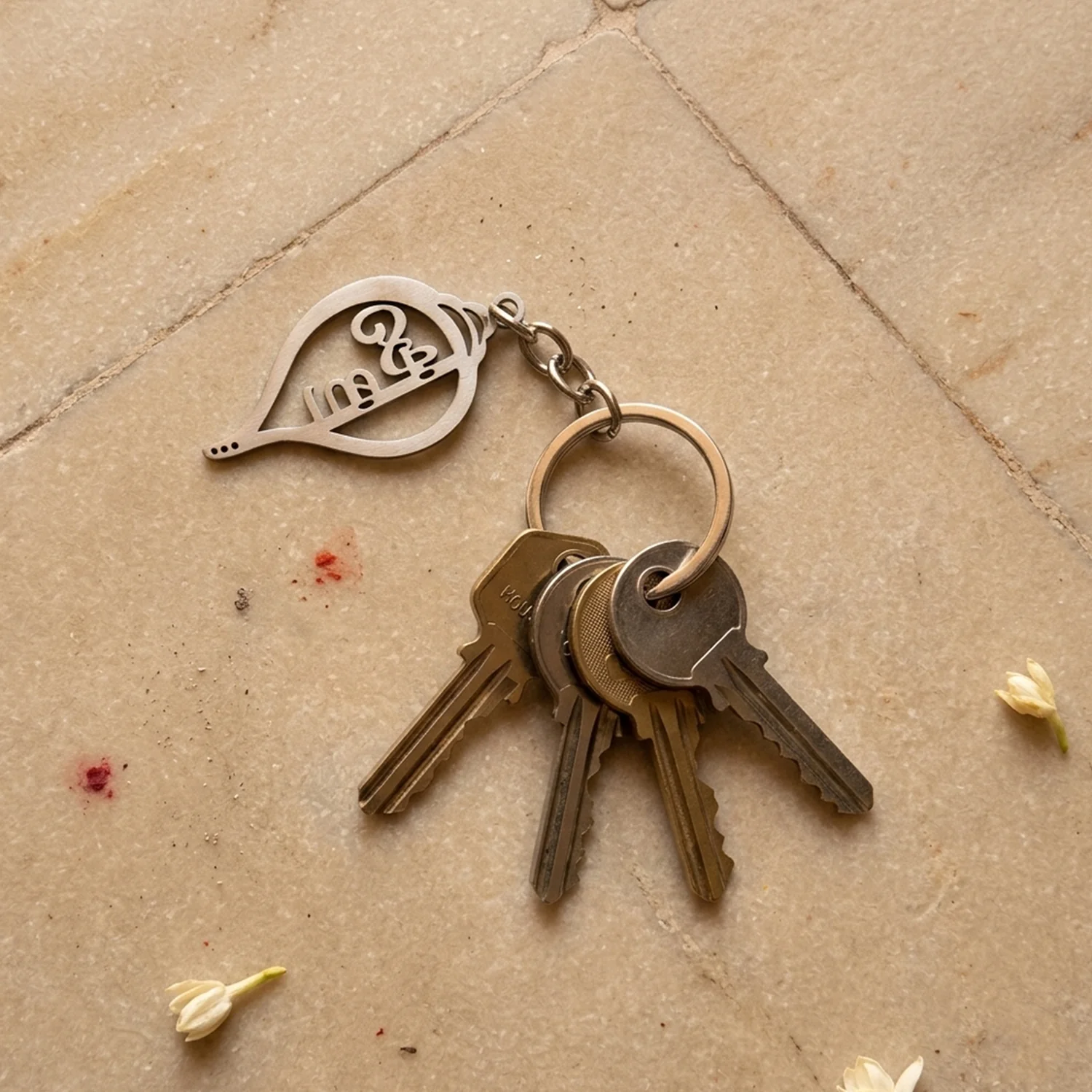 Premium Metal Shankh Krishna Keychain 1 Pc - Image 4