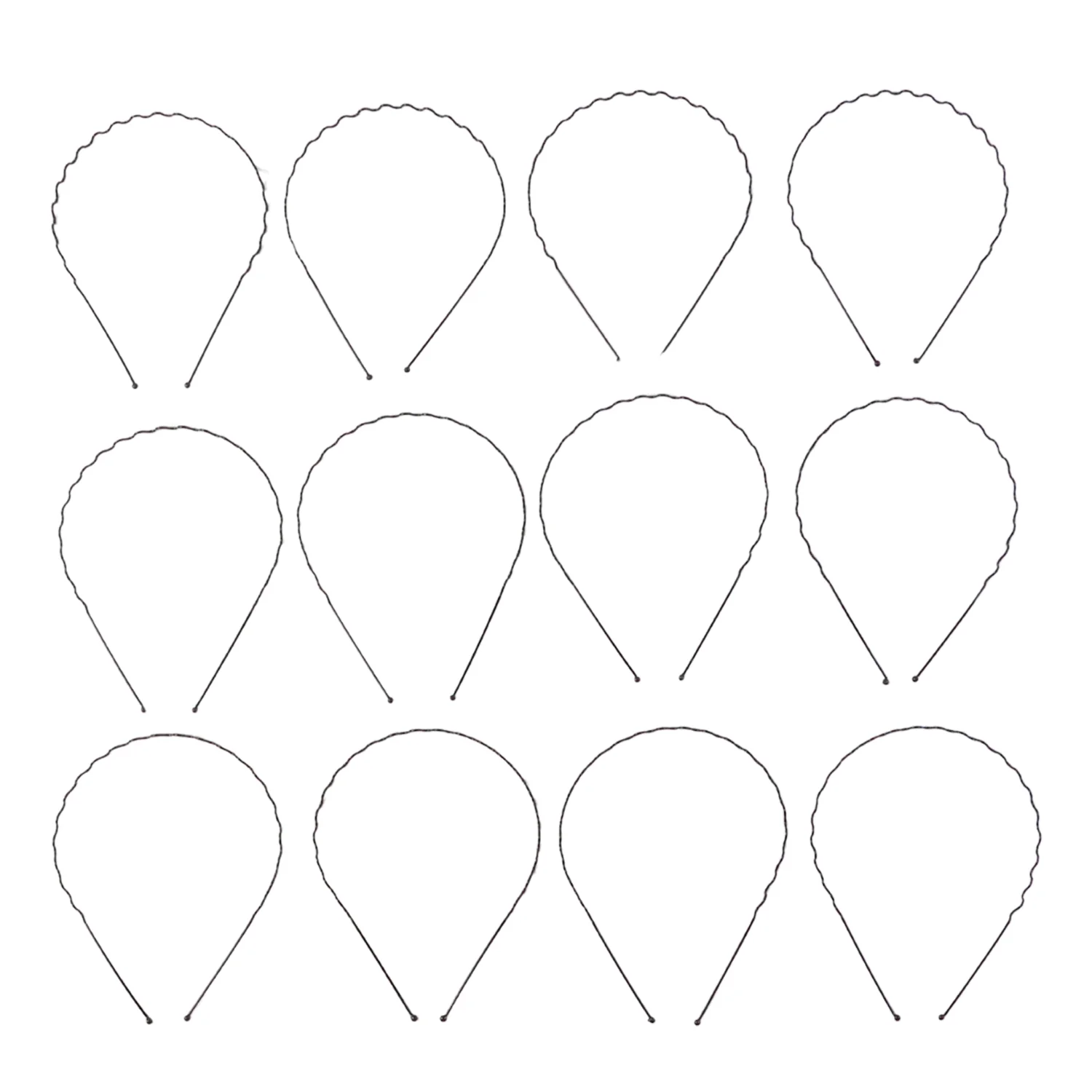 Premium Metal Wave Hair Bands for Men & Women (12 Pc) - Image 5