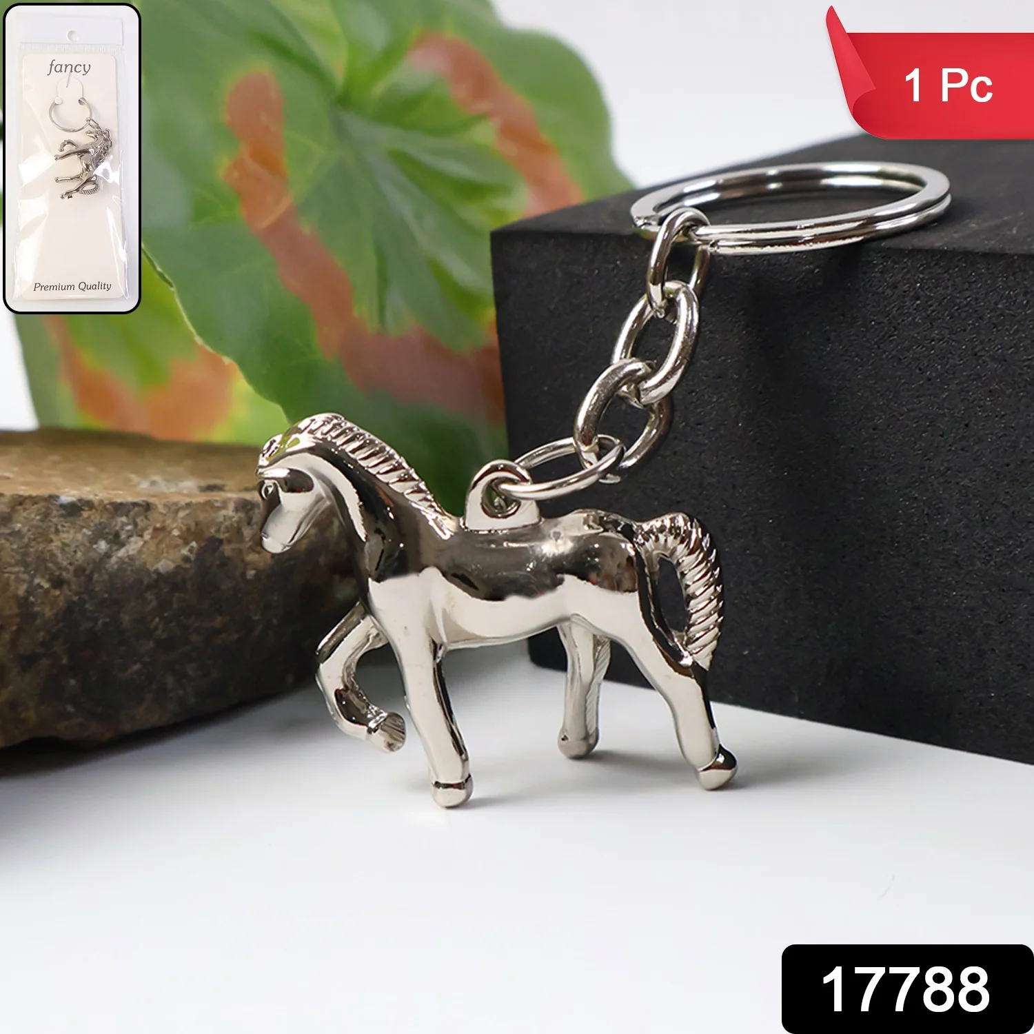 Premium Metallic Horse Shape Keychain (1 Pc) - Image 2
